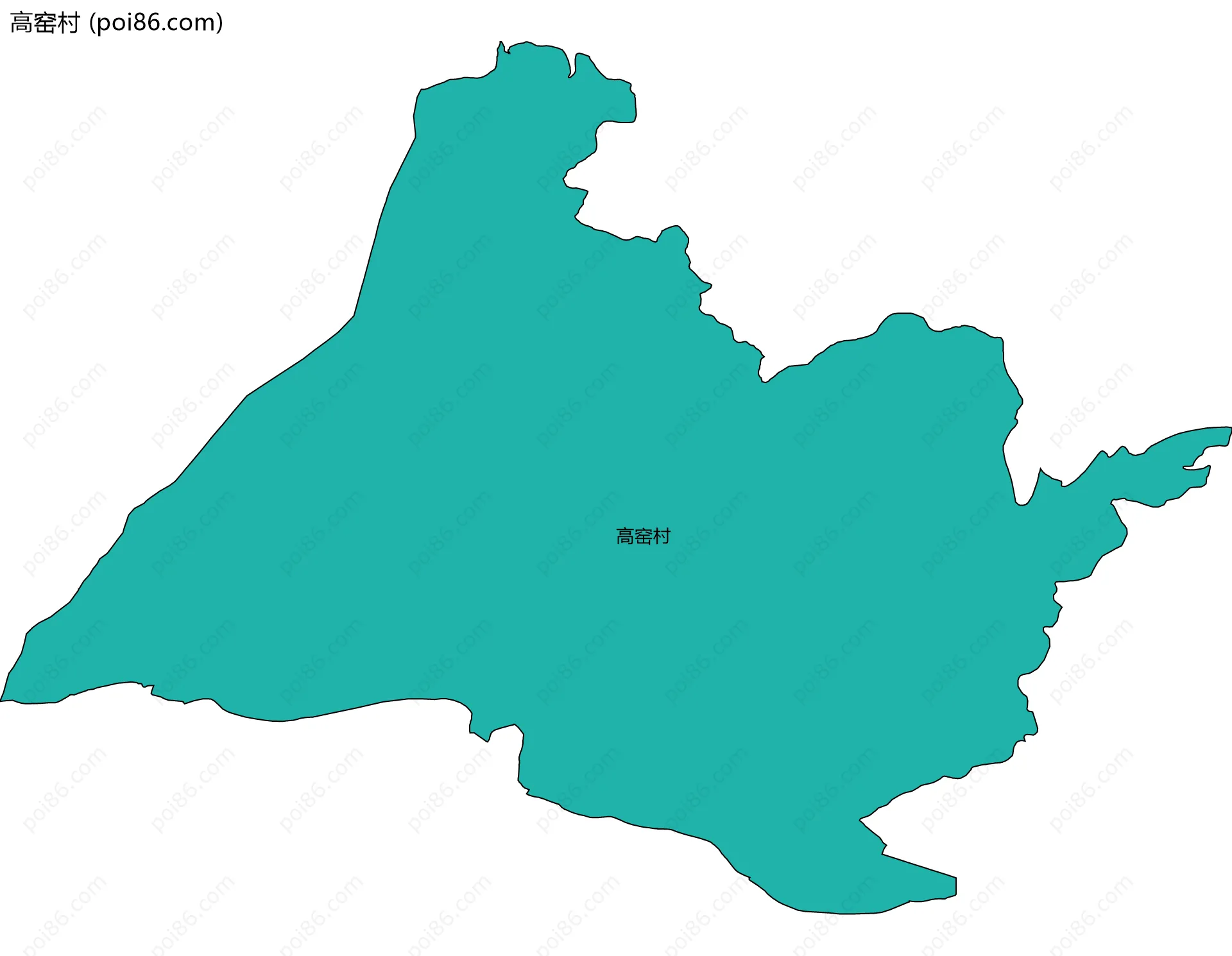 高窑村边界地图