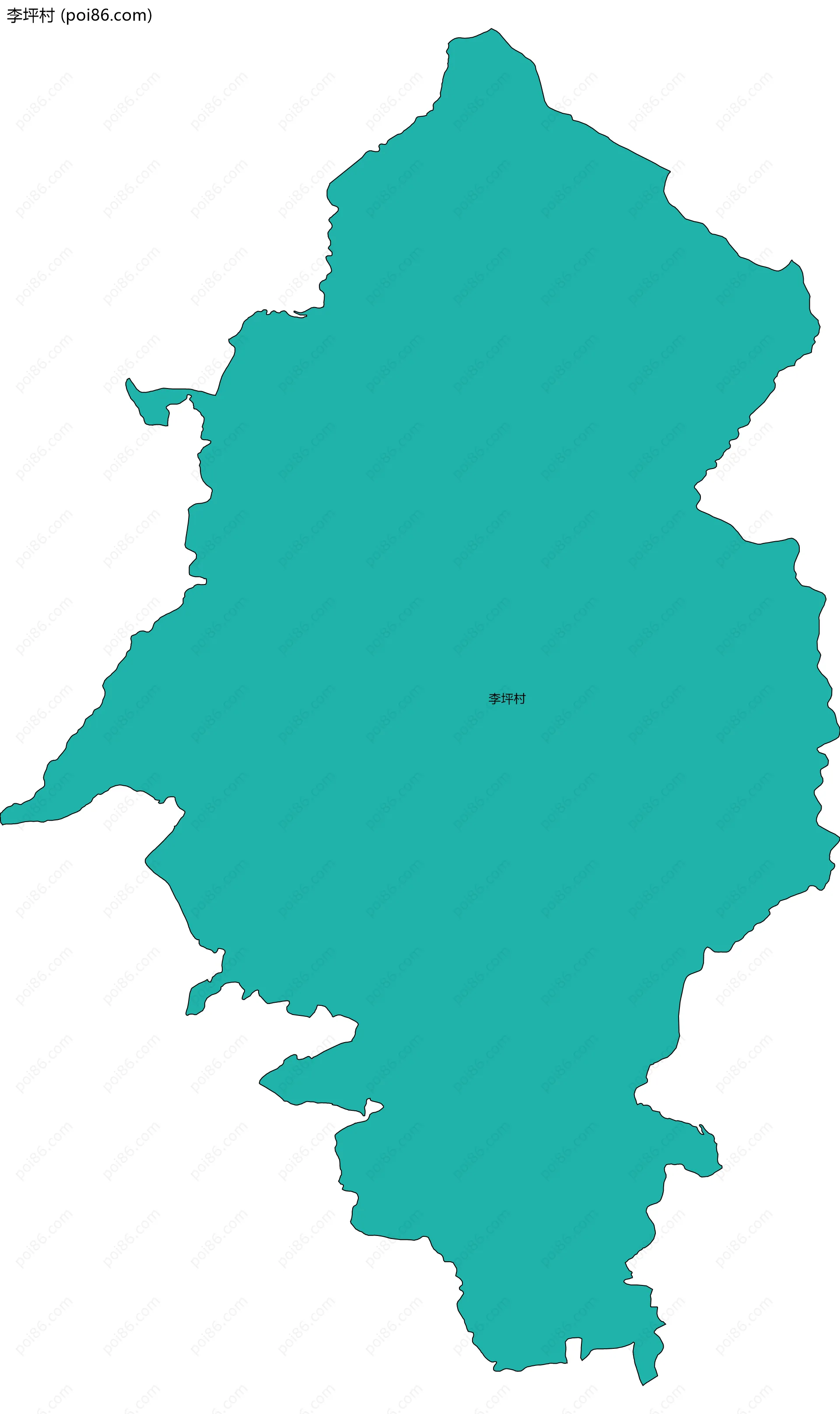 李坪村边界地图