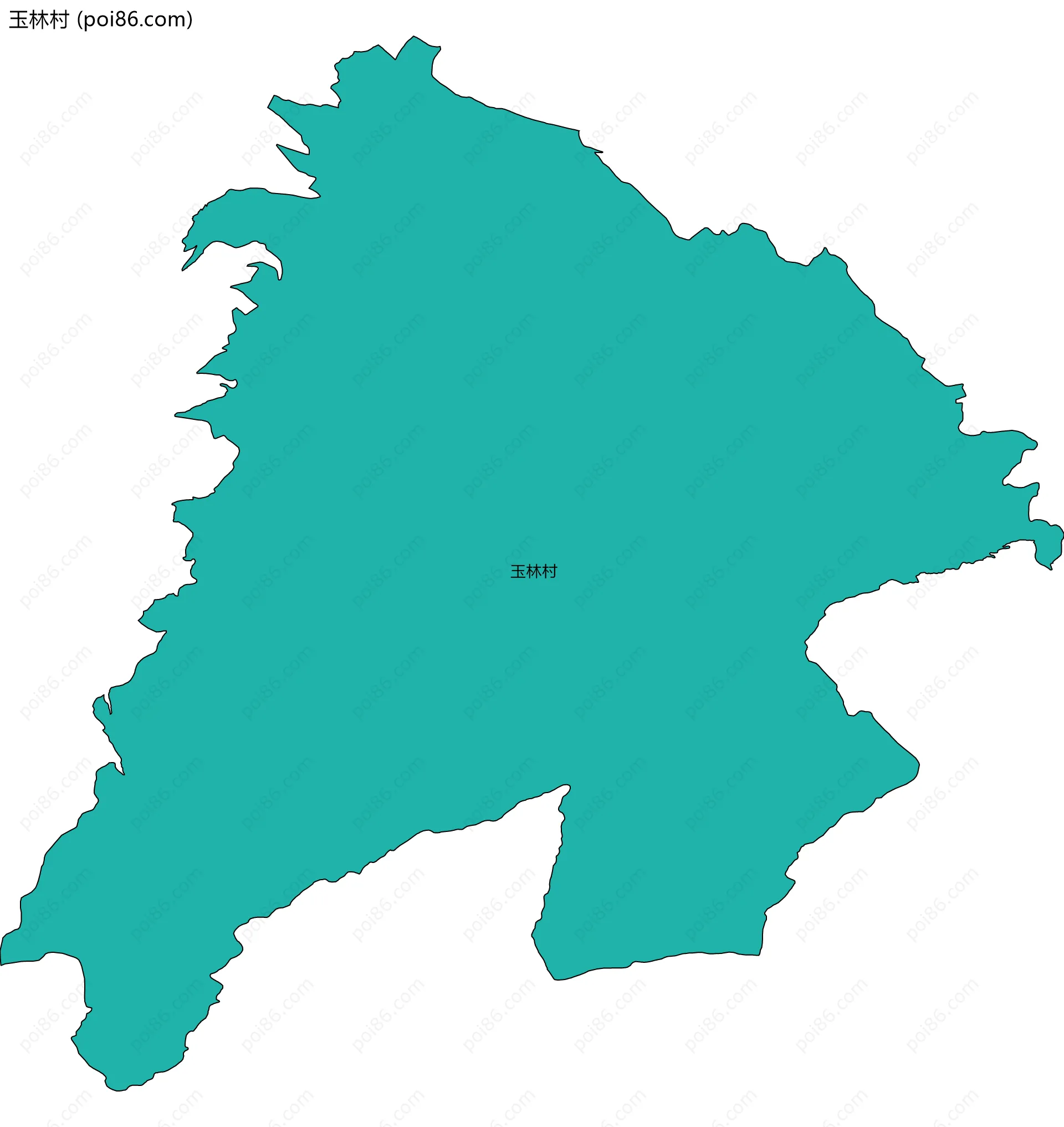 玉林村边界地图