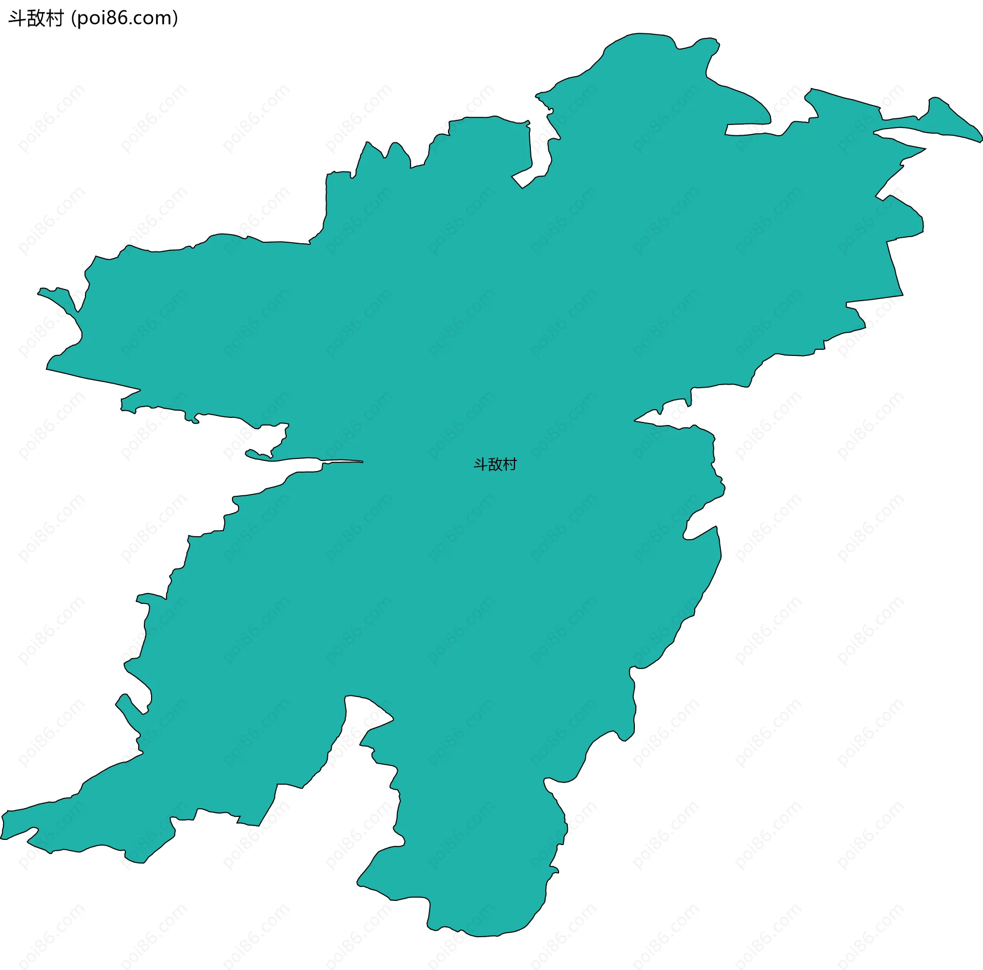 斗敌村边界地图