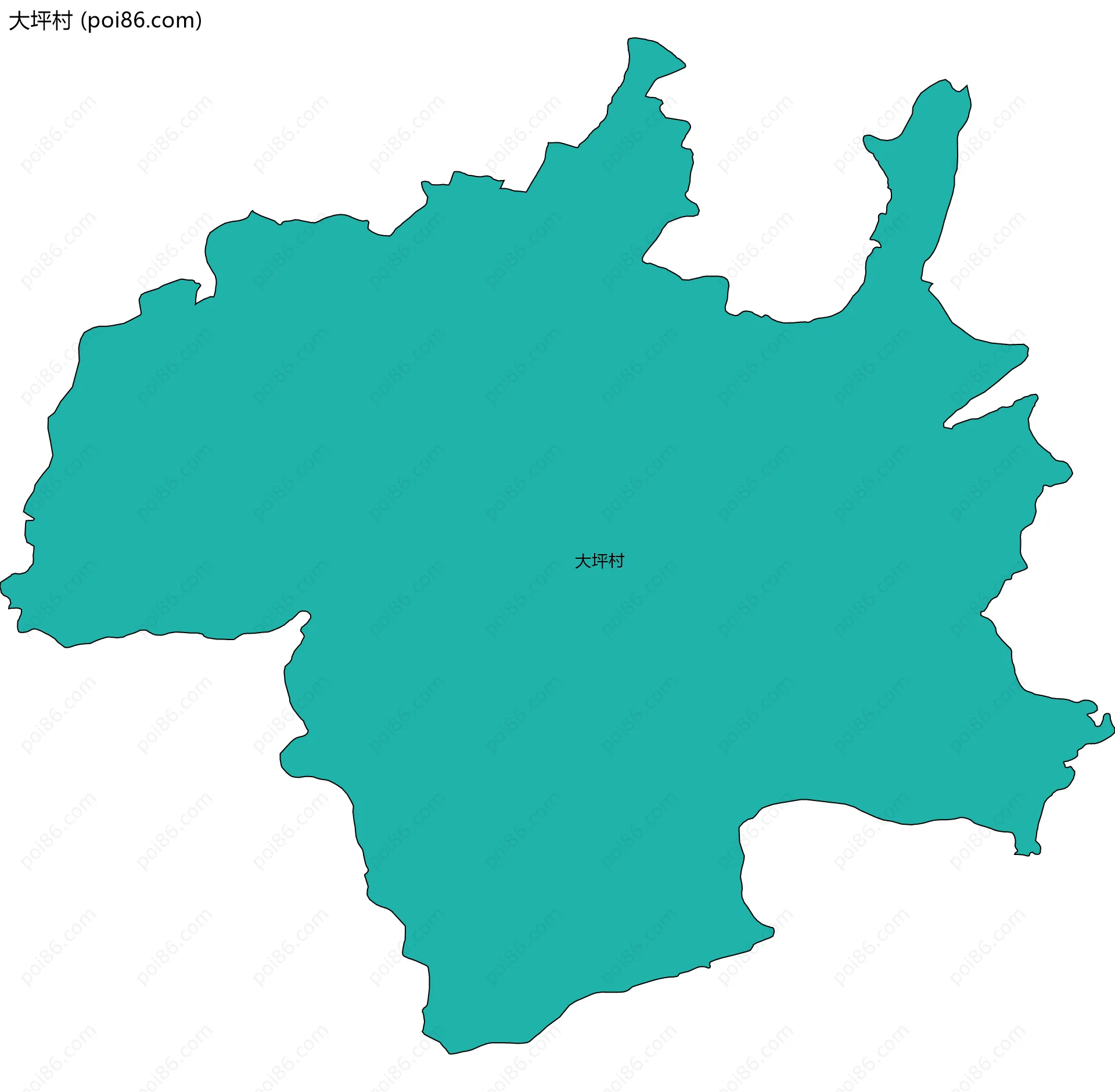 大坪村边界地图