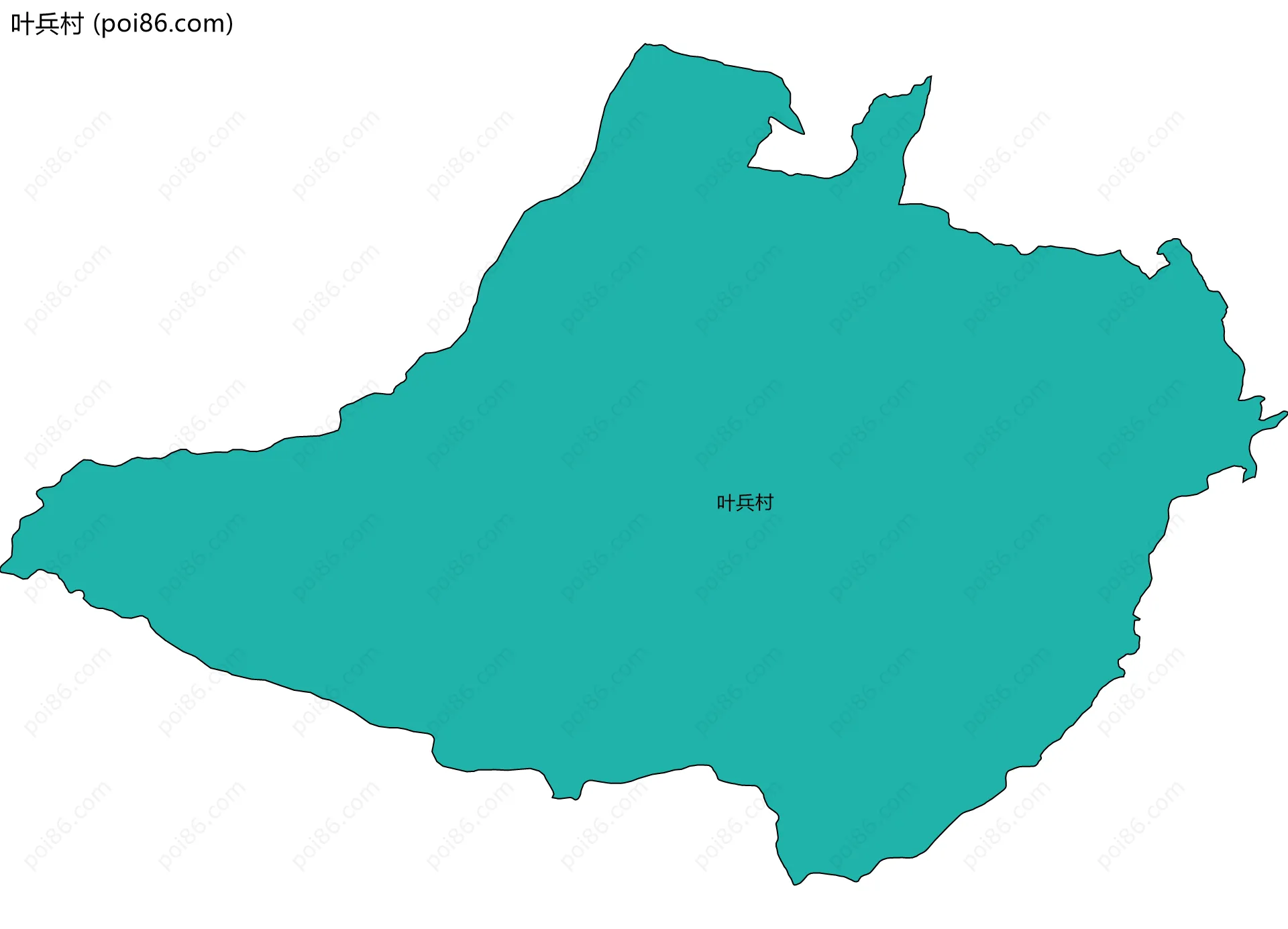 叶兵村边界地图