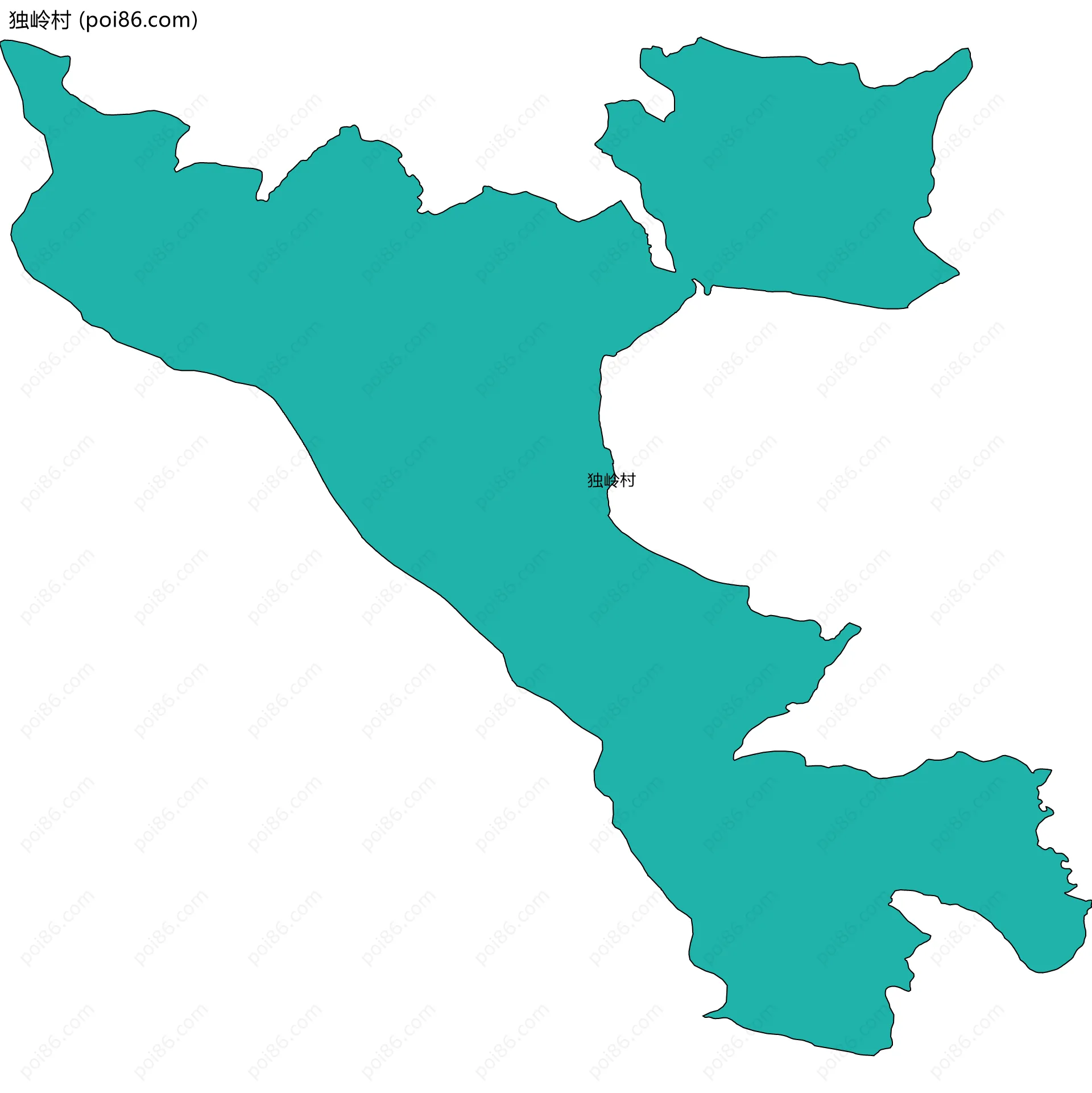 独岭村边界地图
