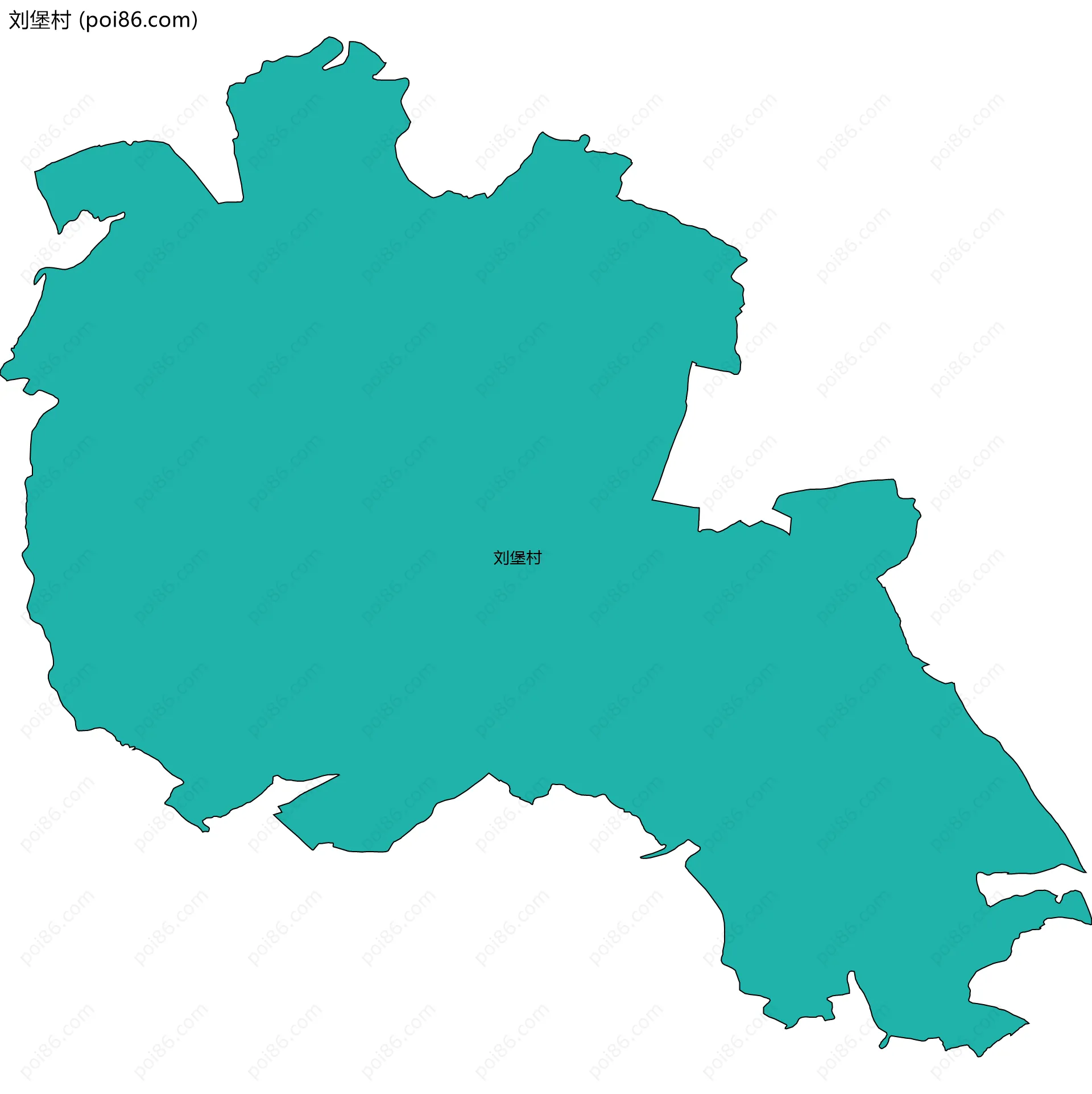 刘堡村边界地图