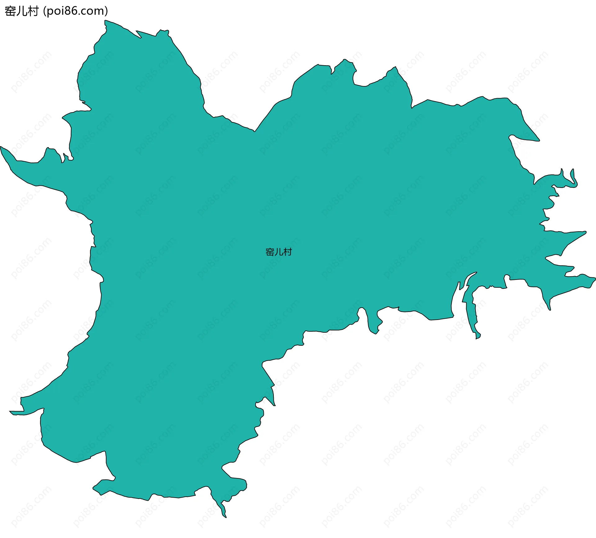 窑儿村边界地图