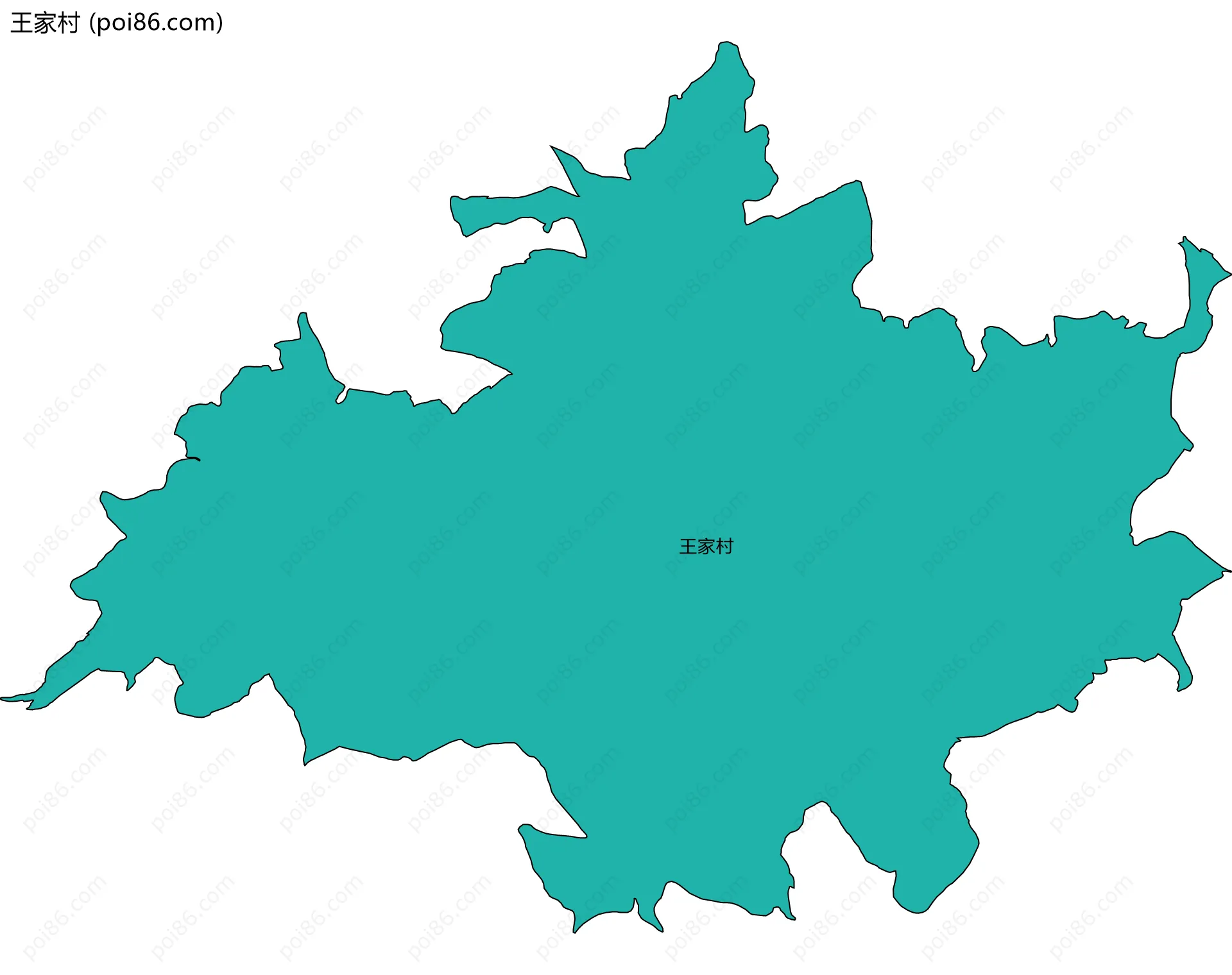 王家村边界地图
