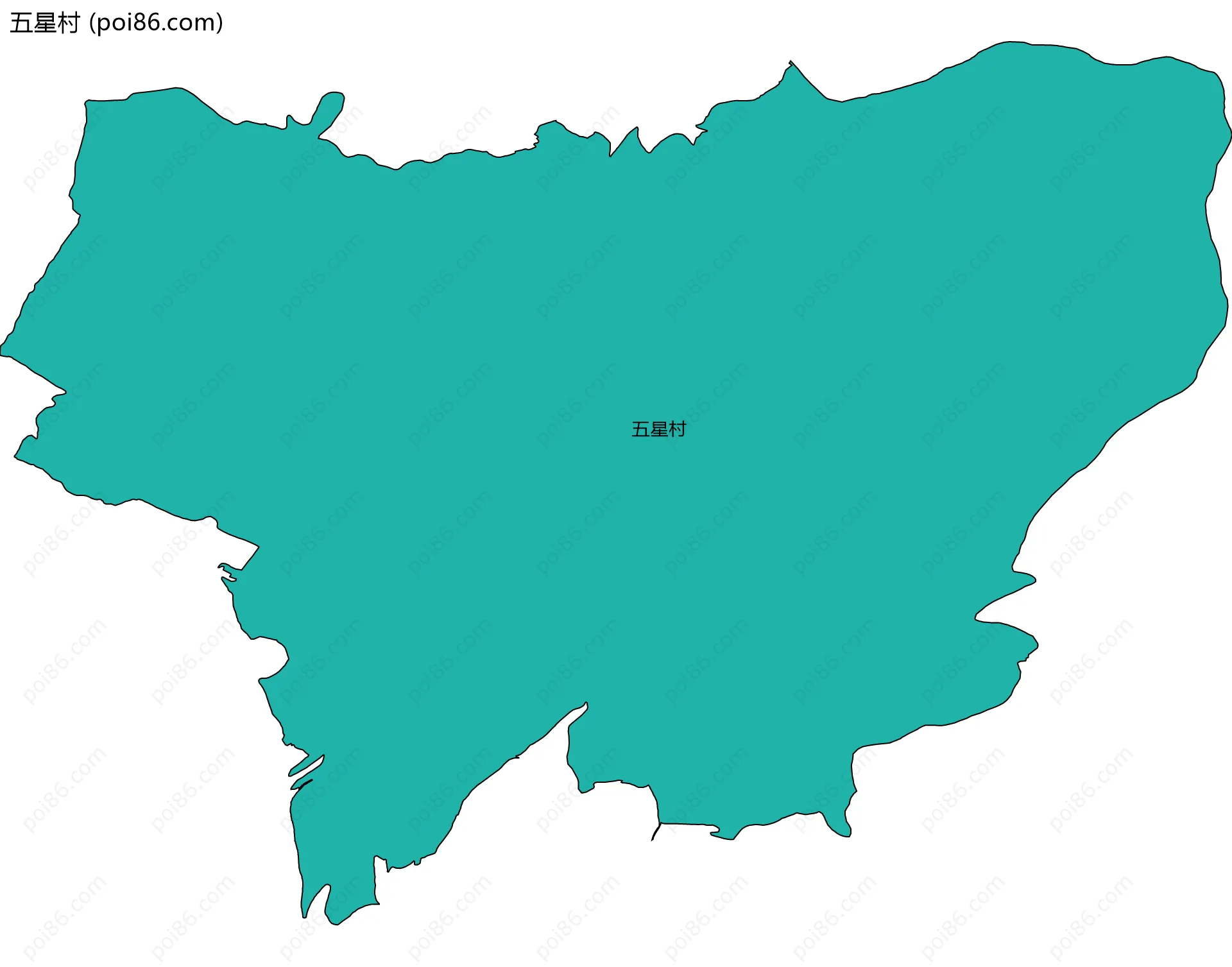 五星村边界地图