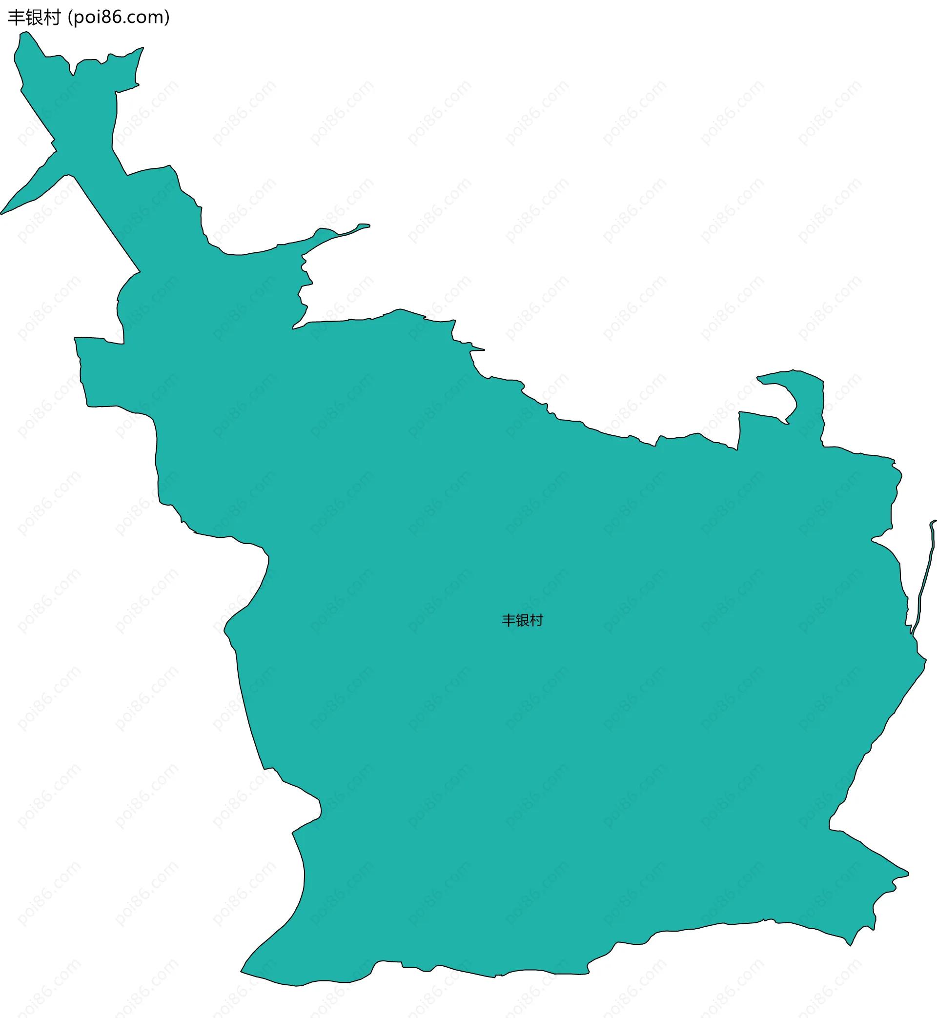丰银村边界地图