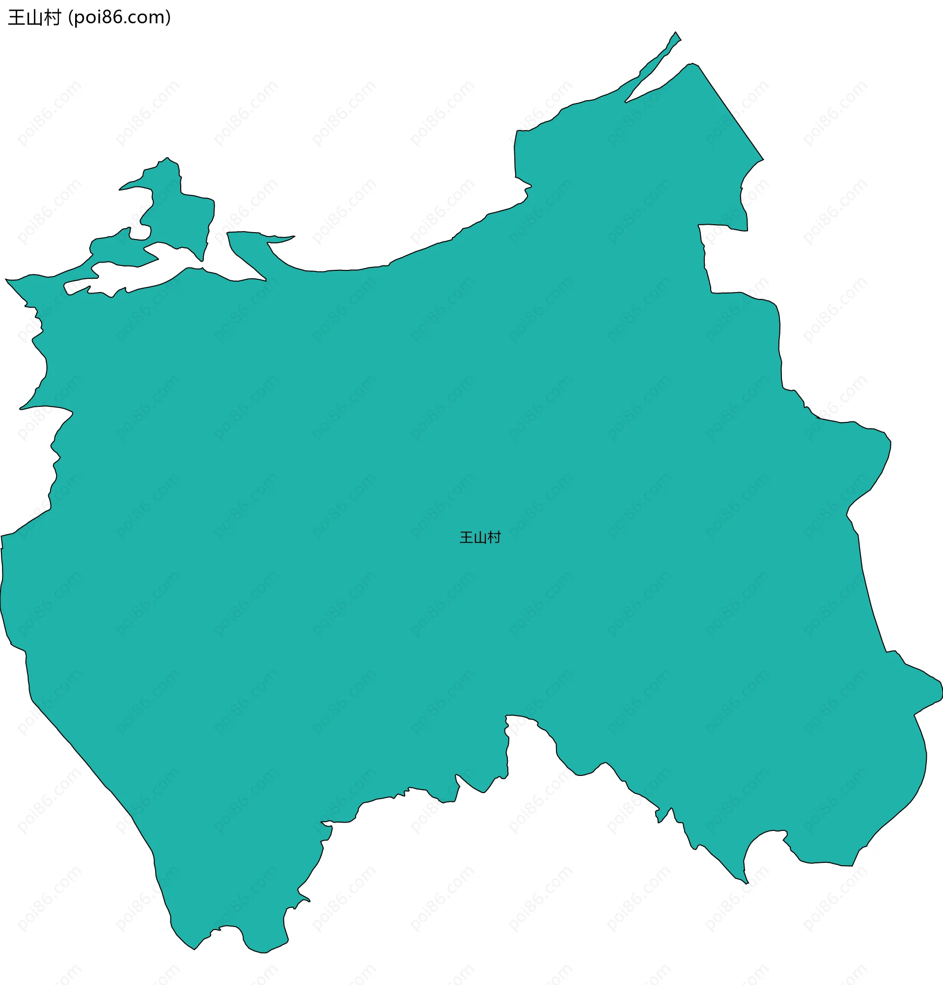 王山村边界地图
