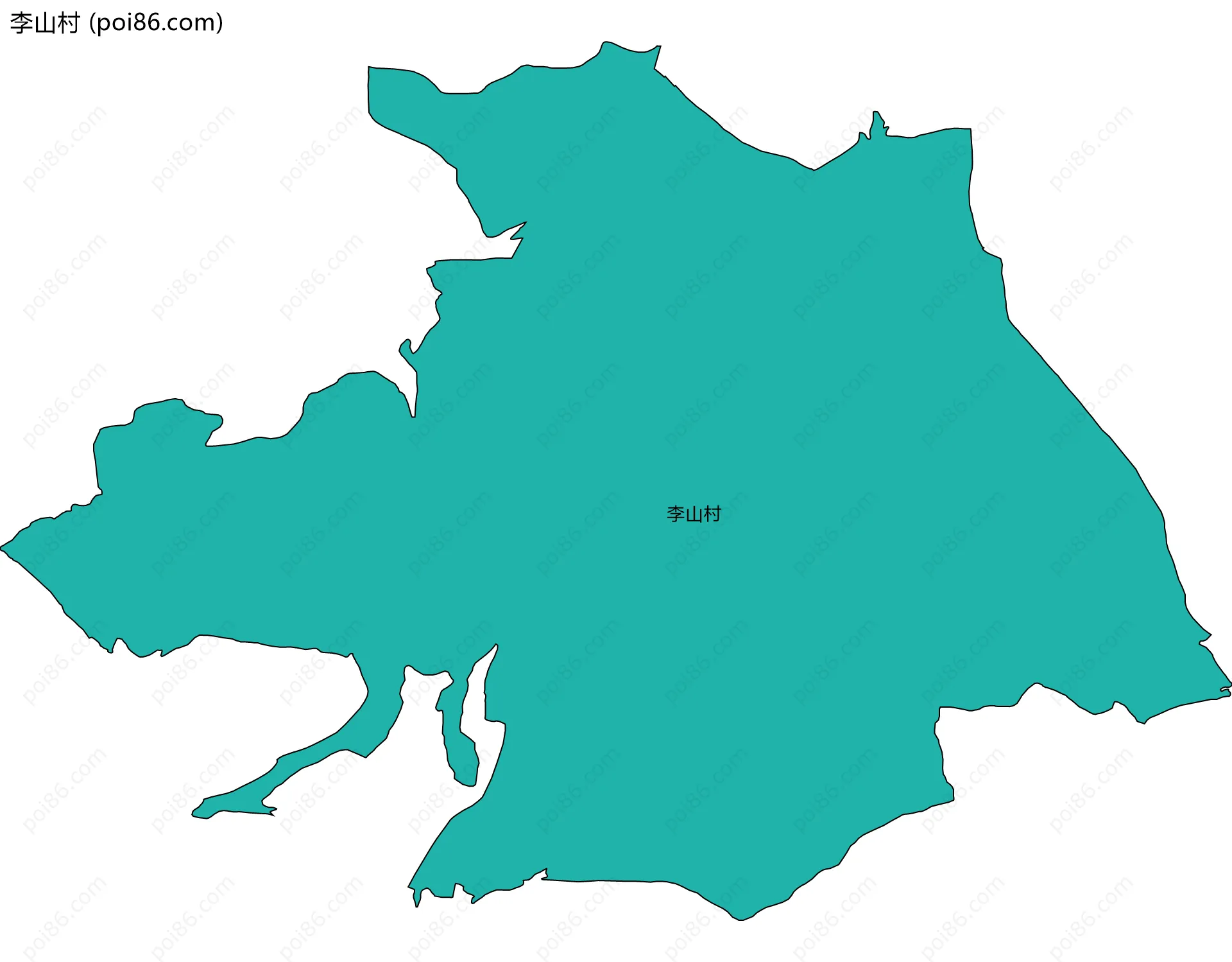 李山村边界地图