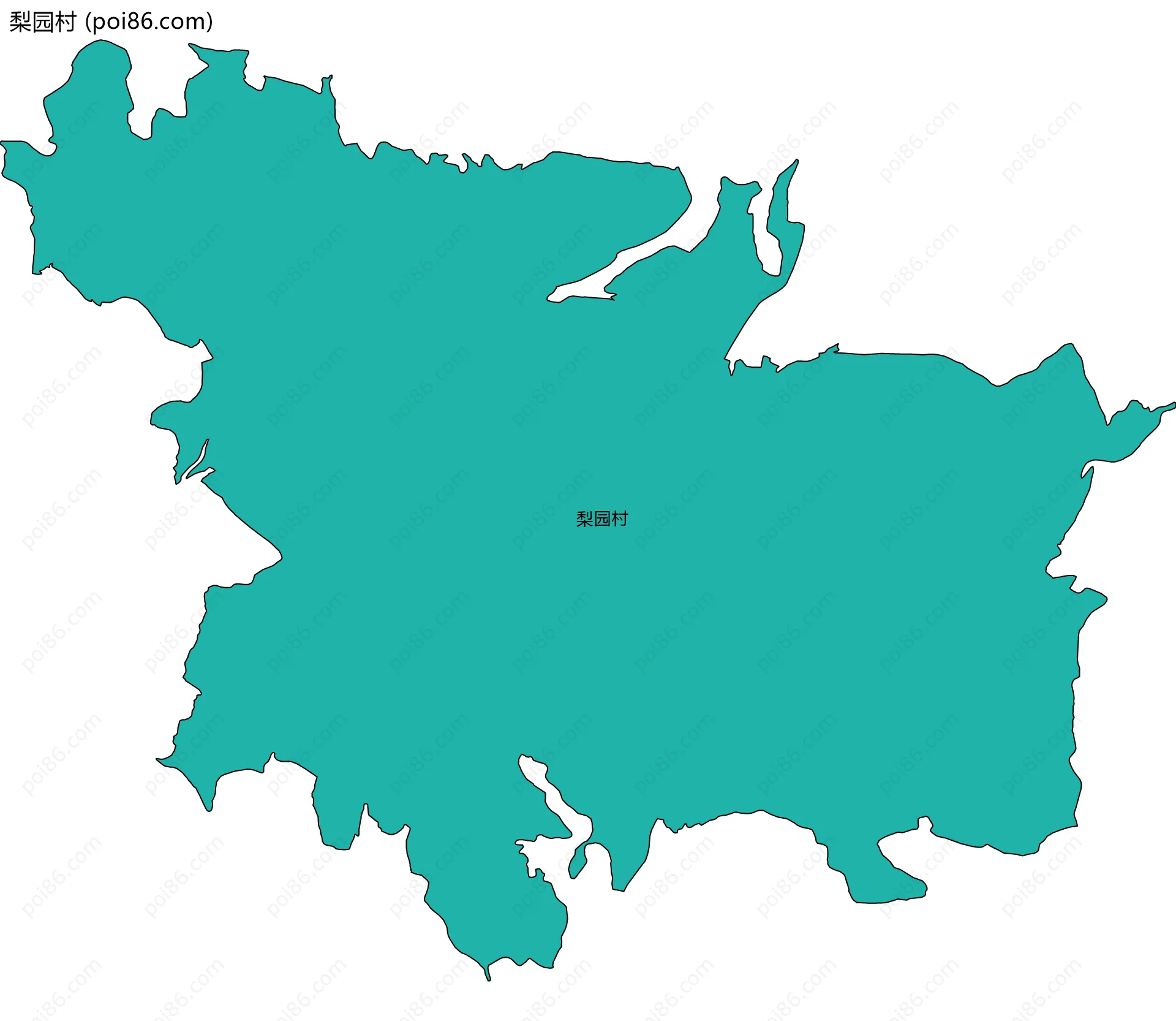 梨园村边界地图