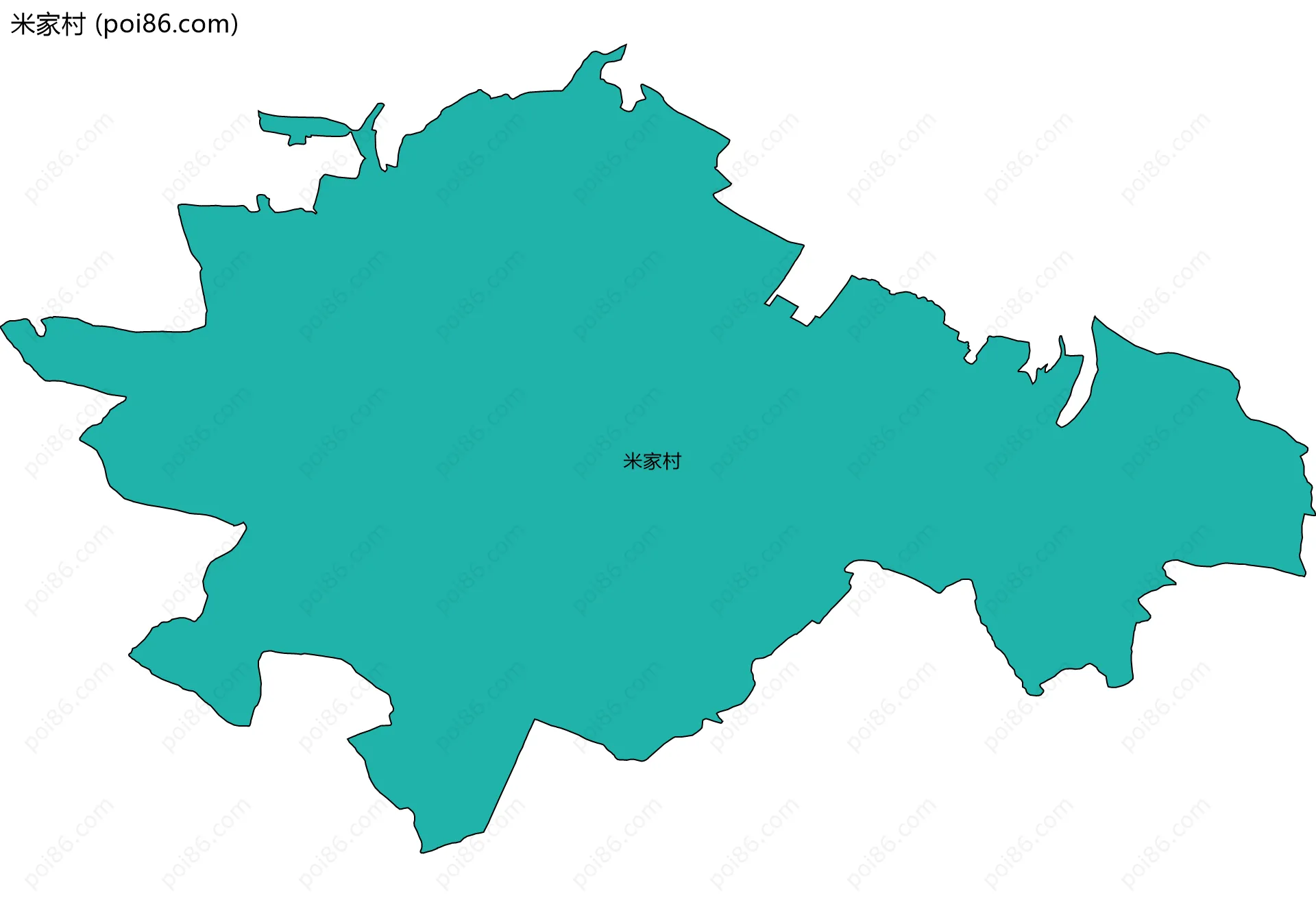 米家村边界地图