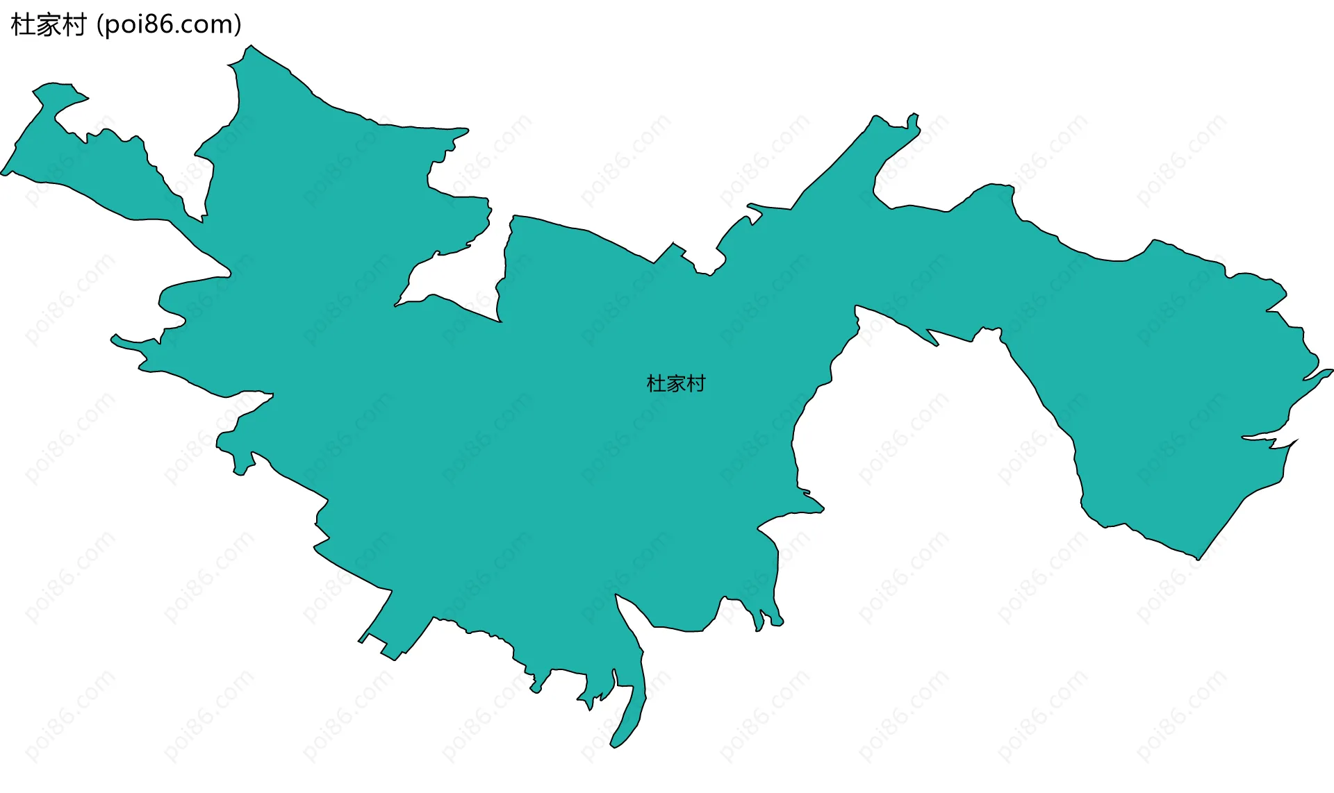 杜家村边界地图