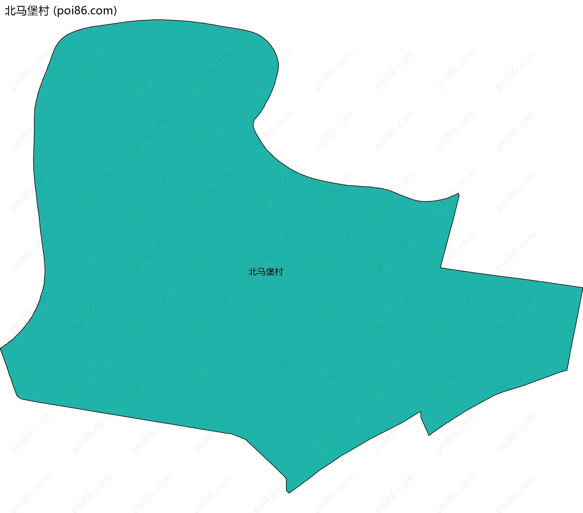 北马堡村边界地图