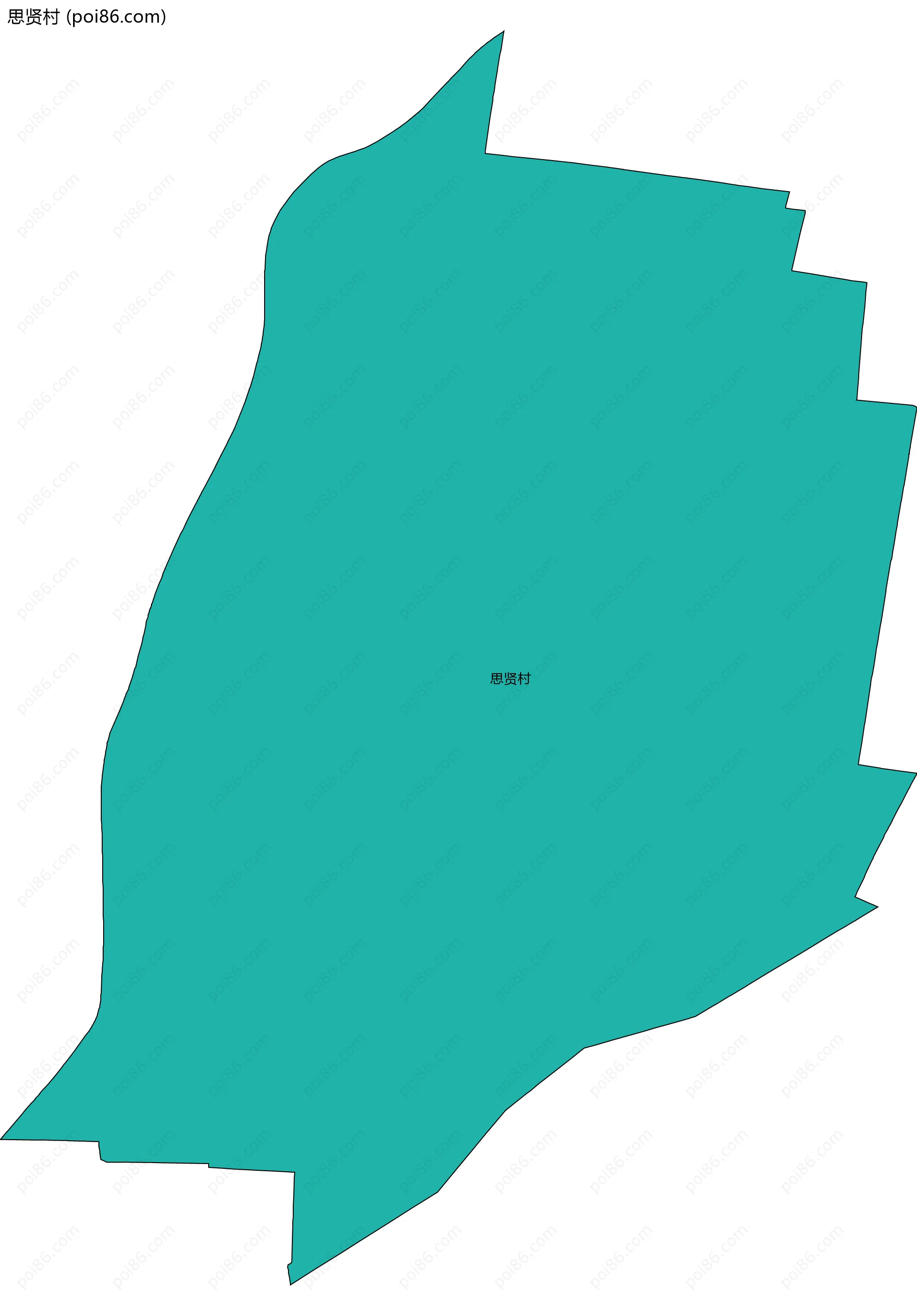 思贤村边界地图