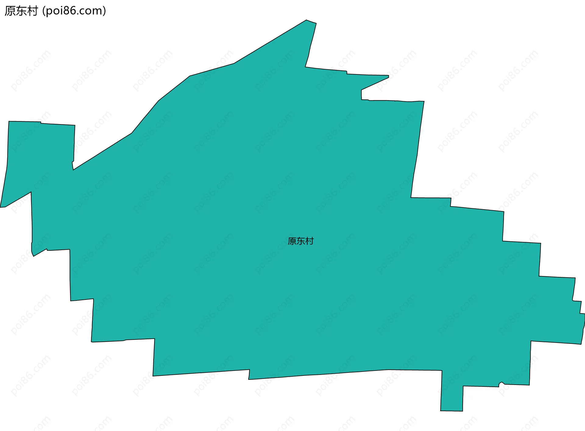 原东村边界地图