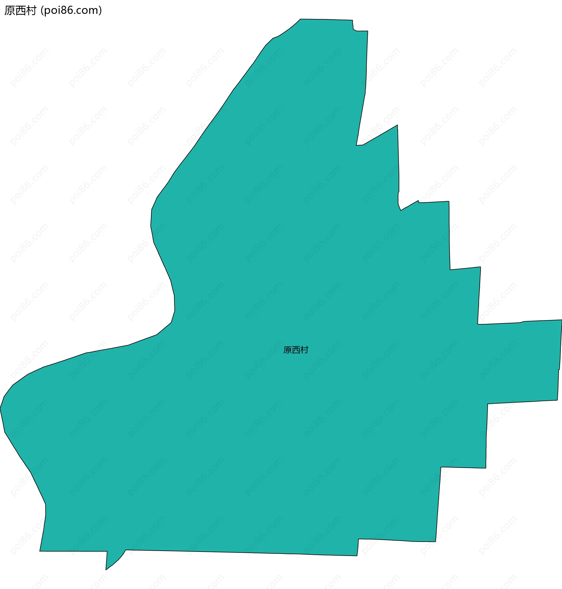 原西村边界地图