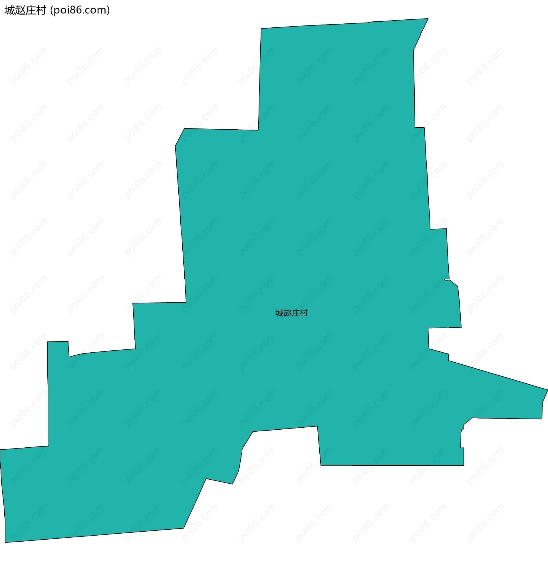 城赵庄村边界地图