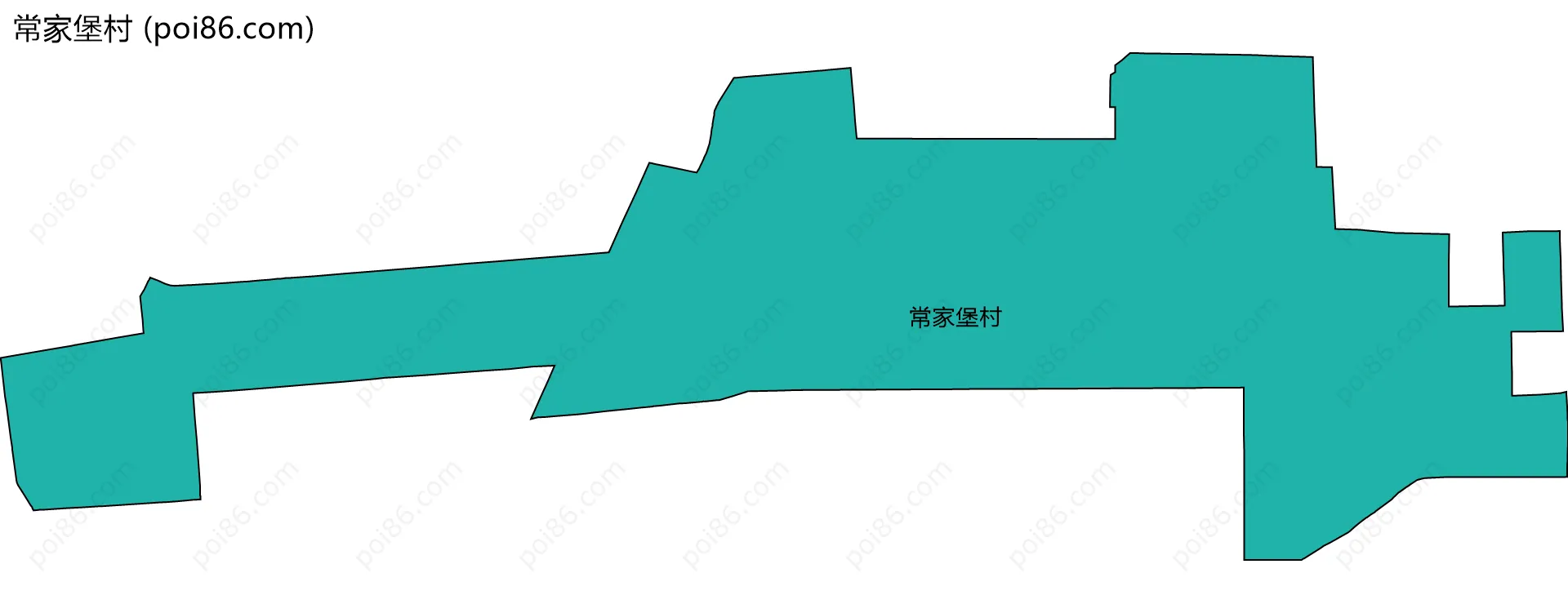 常家堡村边界地图