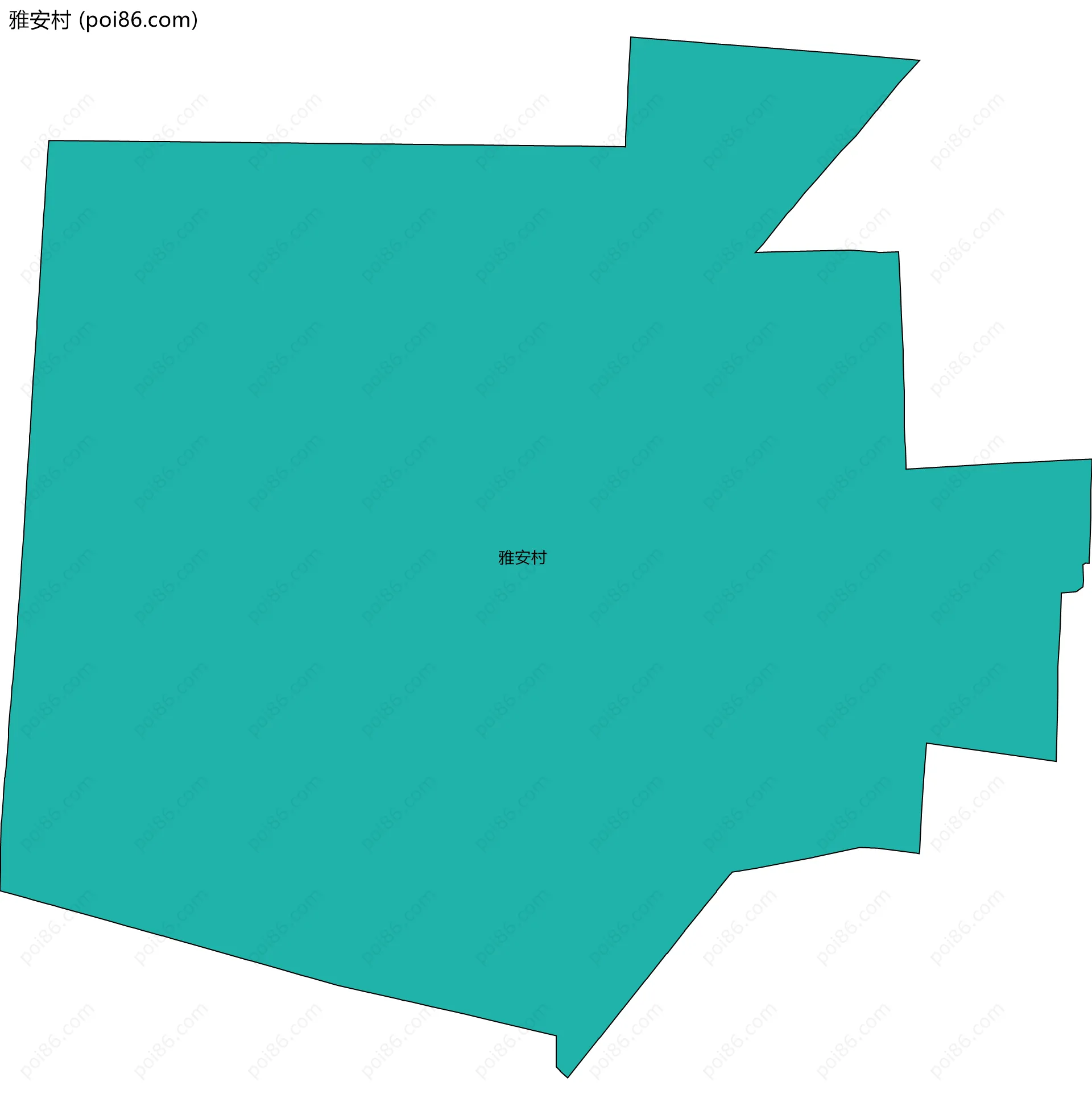 雅安村边界地图