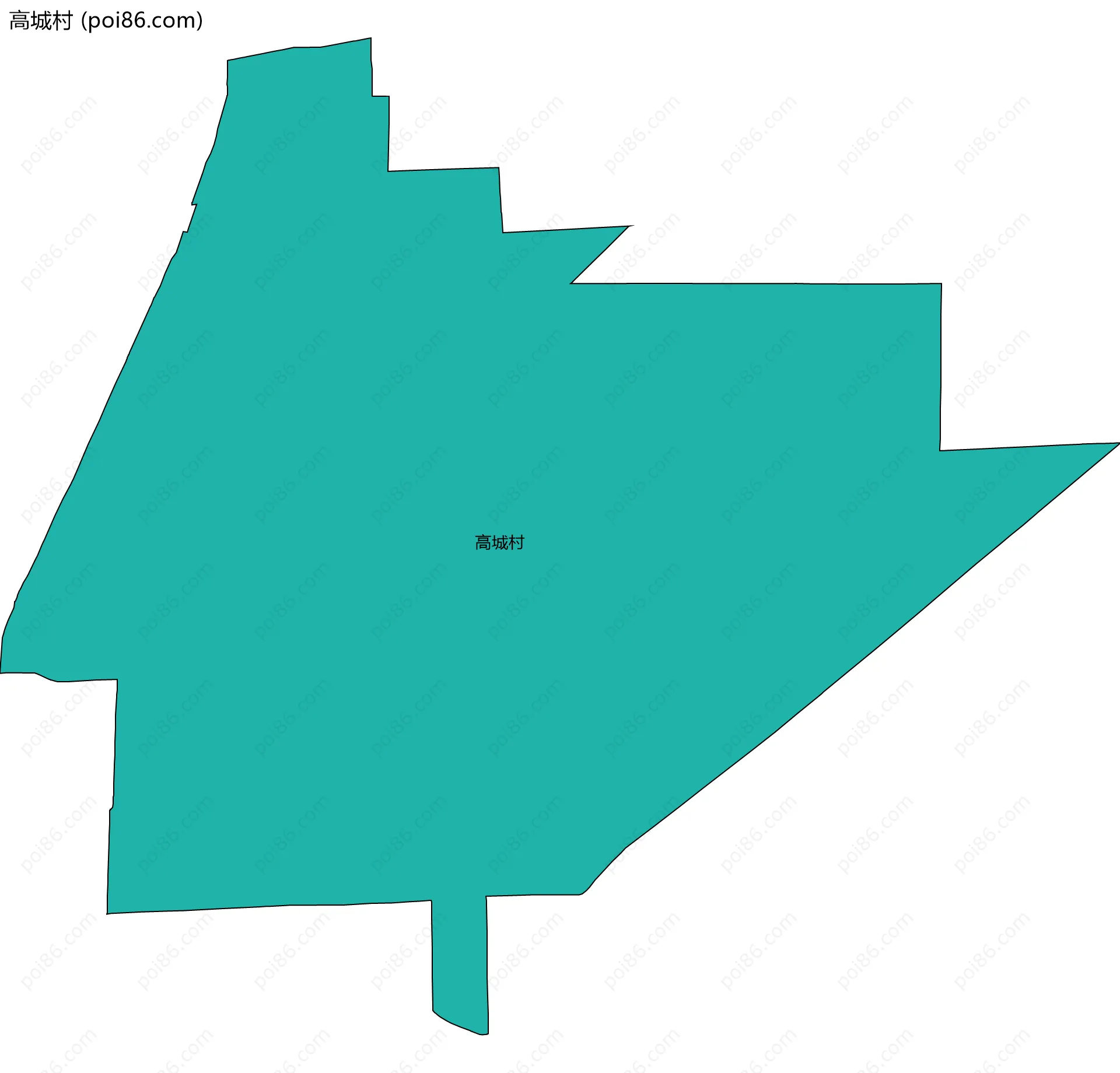 高城村边界地图