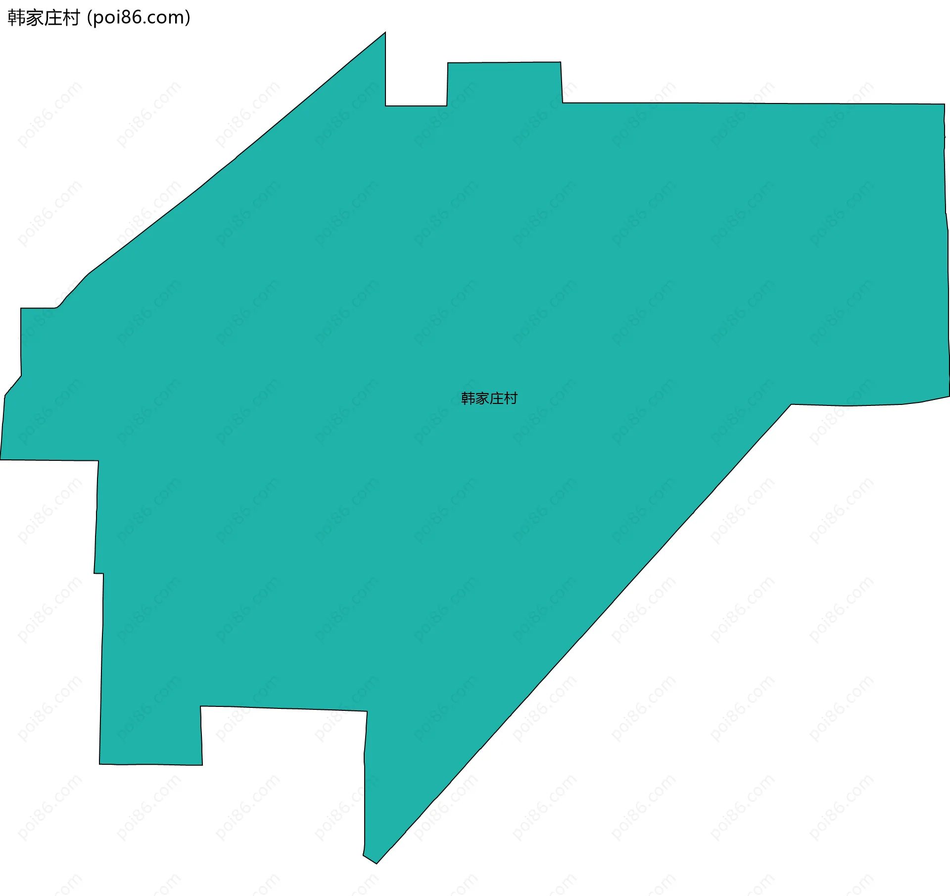 韩家庄村边界地图