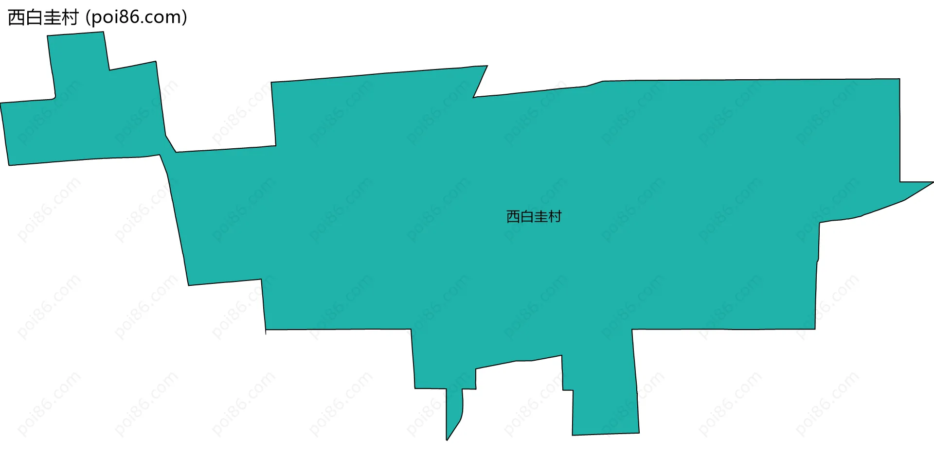 西白圭村边界地图