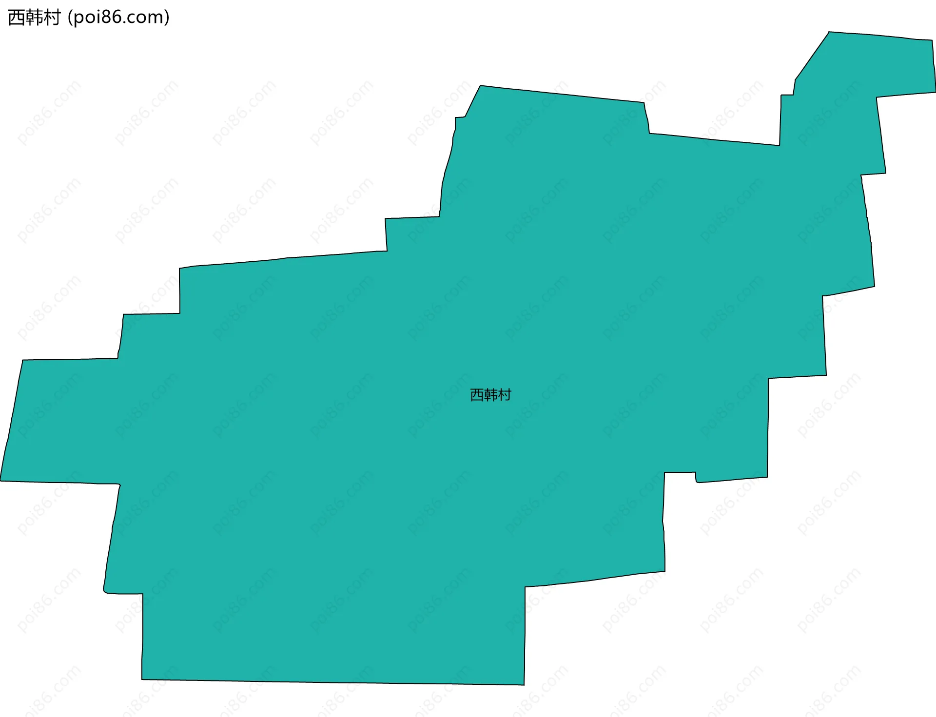 西韩村边界地图