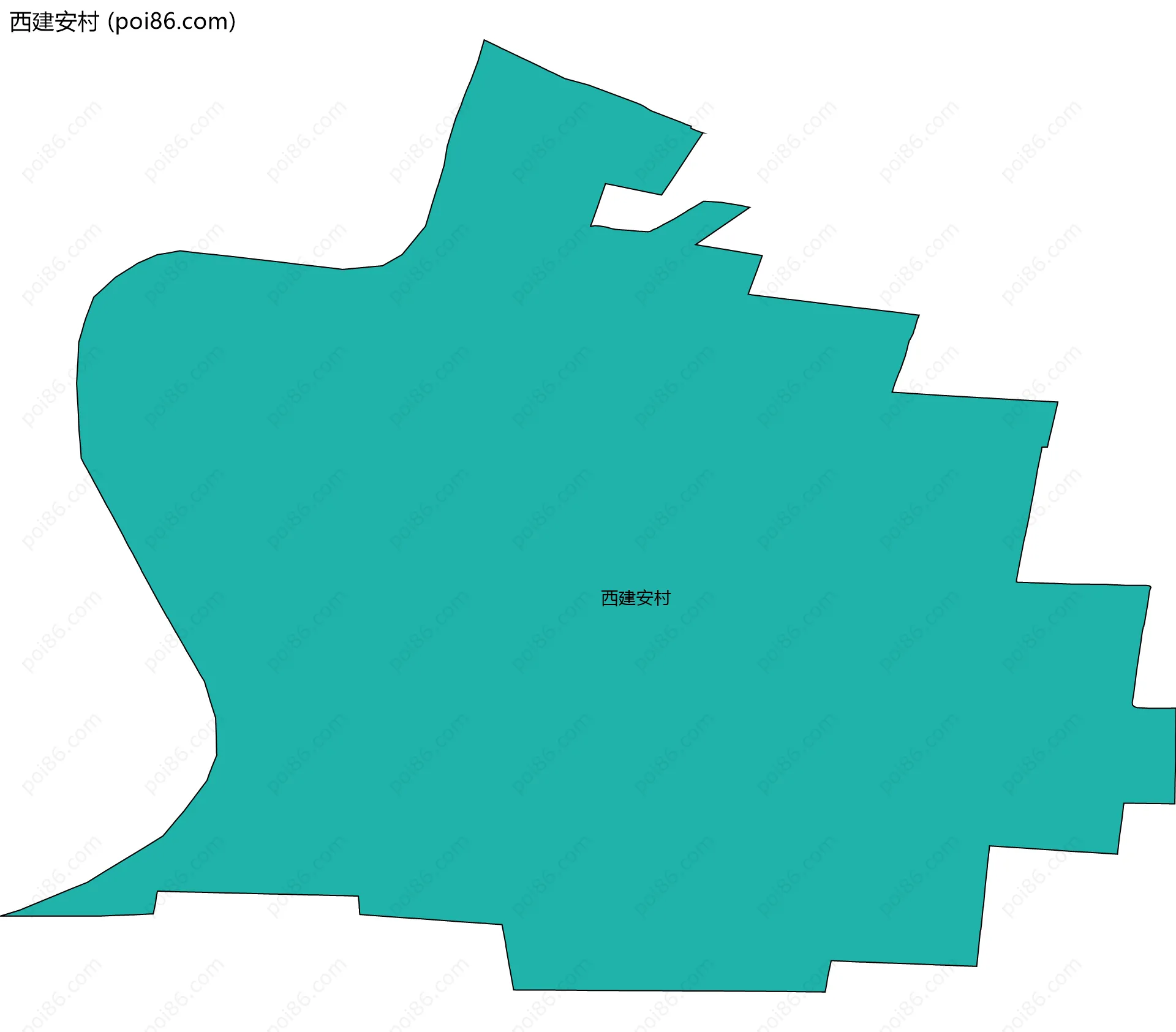 西建安村边界地图