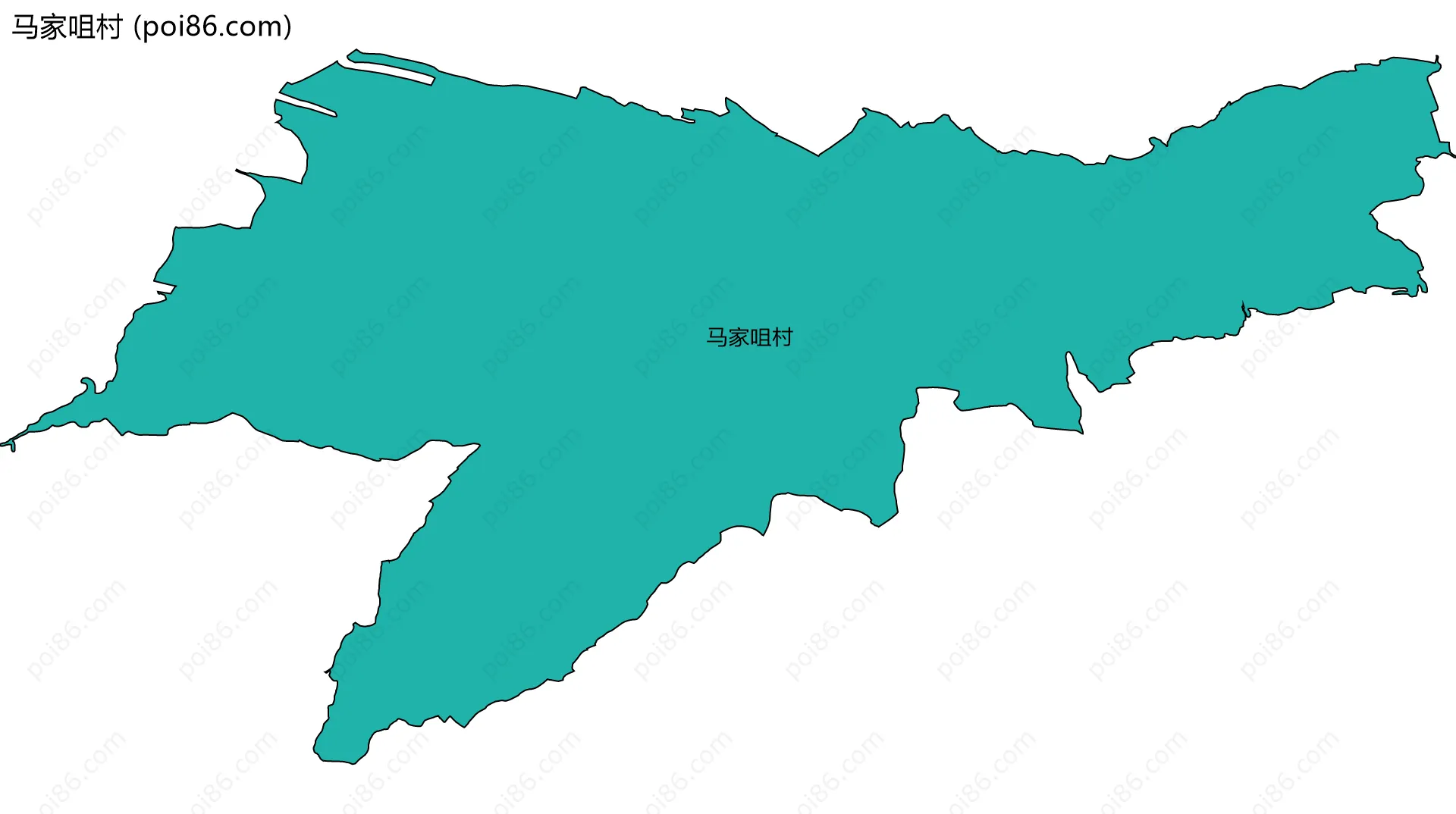 马家咀村边界地图