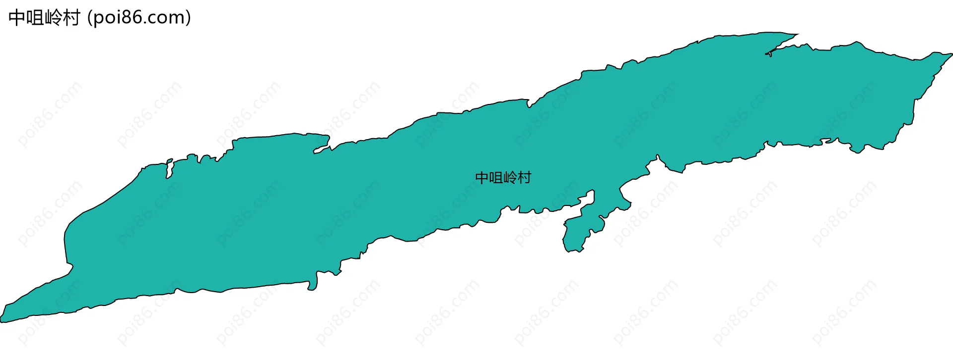 中咀岭村边界地图