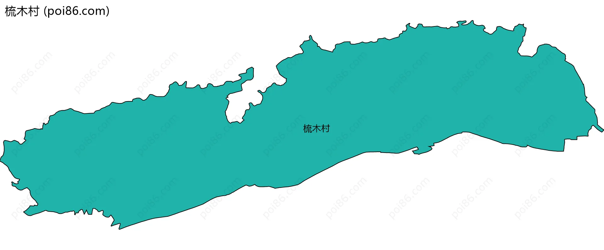 梳木村边界地图