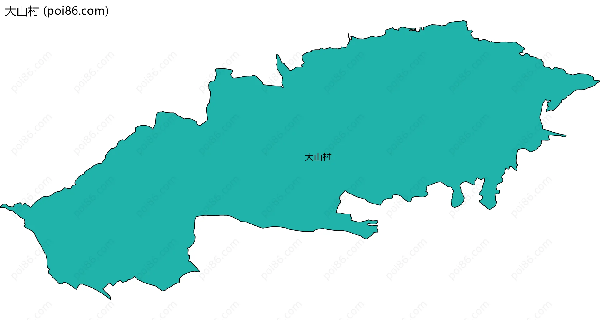 大山村边界地图