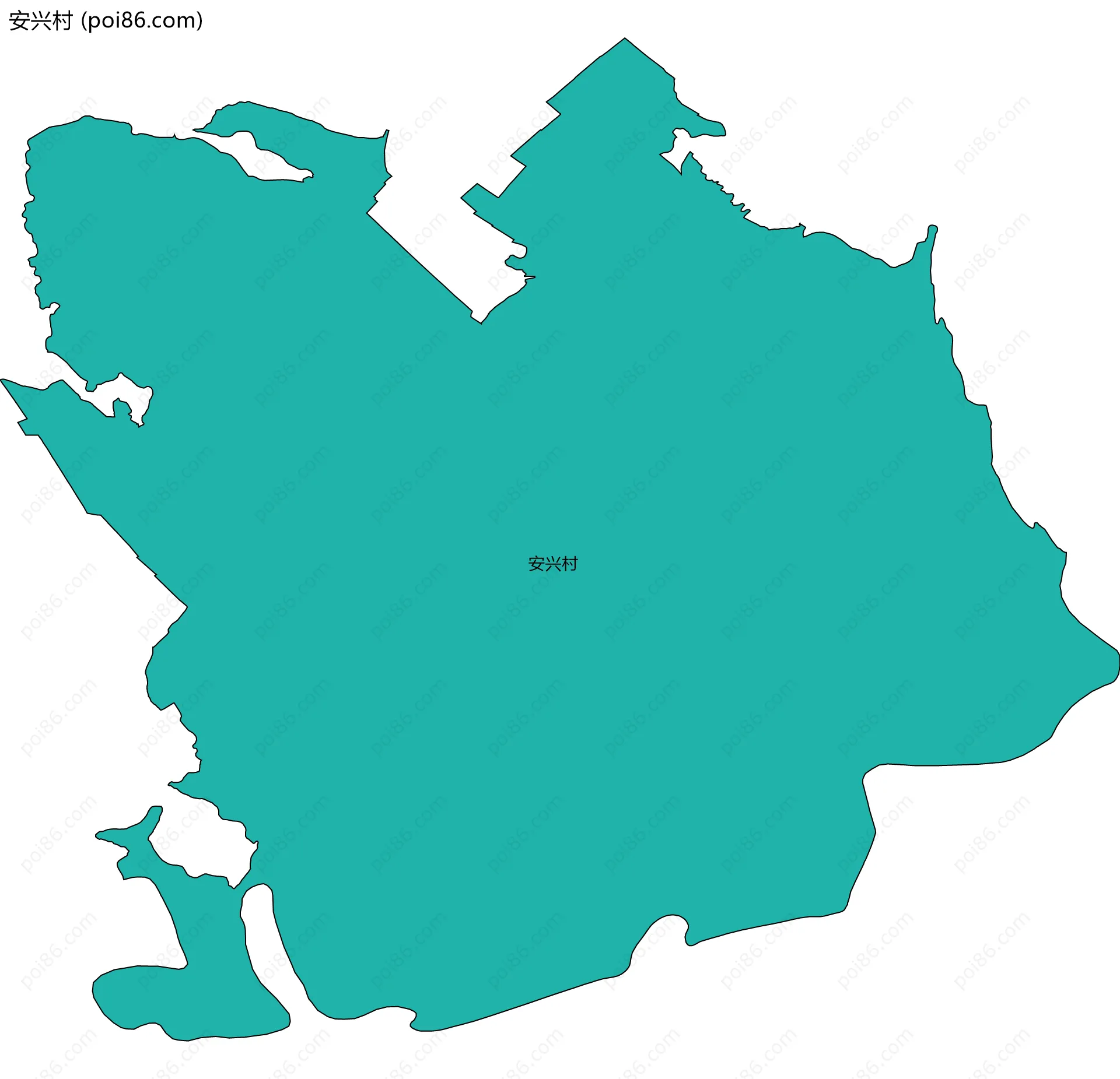 安兴村边界地图