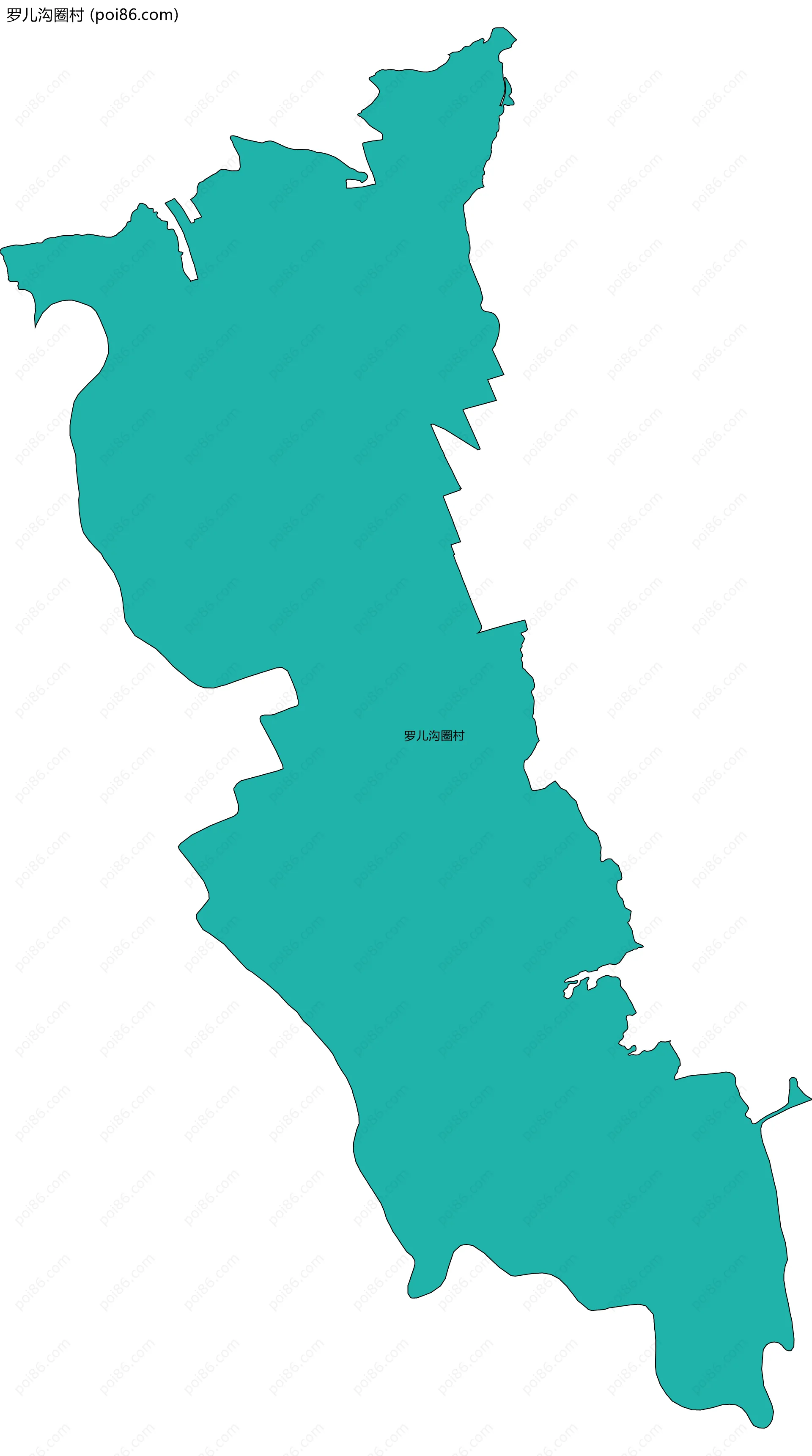 罗儿沟圈村边界地图