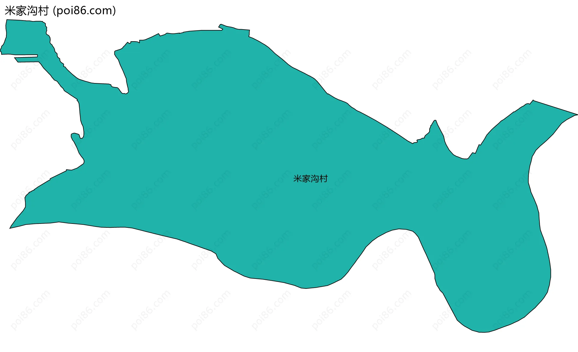 米家沟村边界地图
