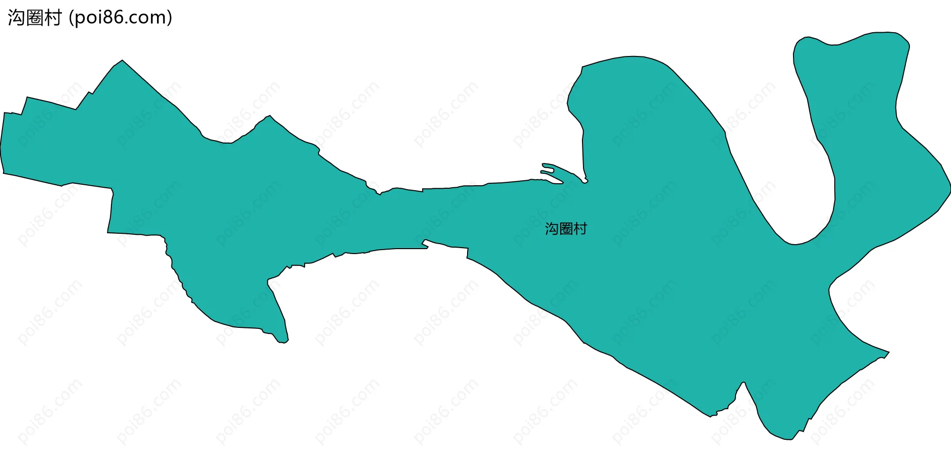 沟圈村边界地图