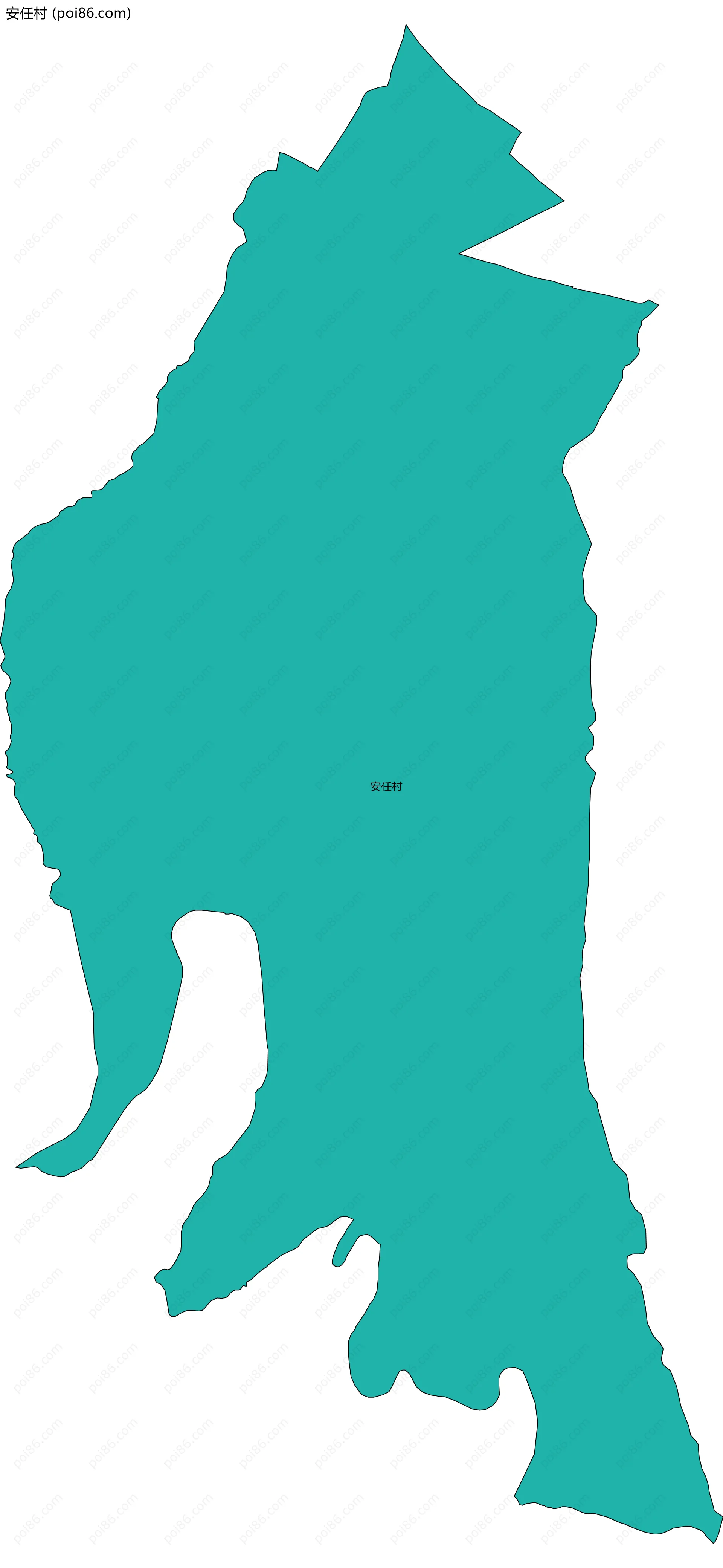 安任村边界地图