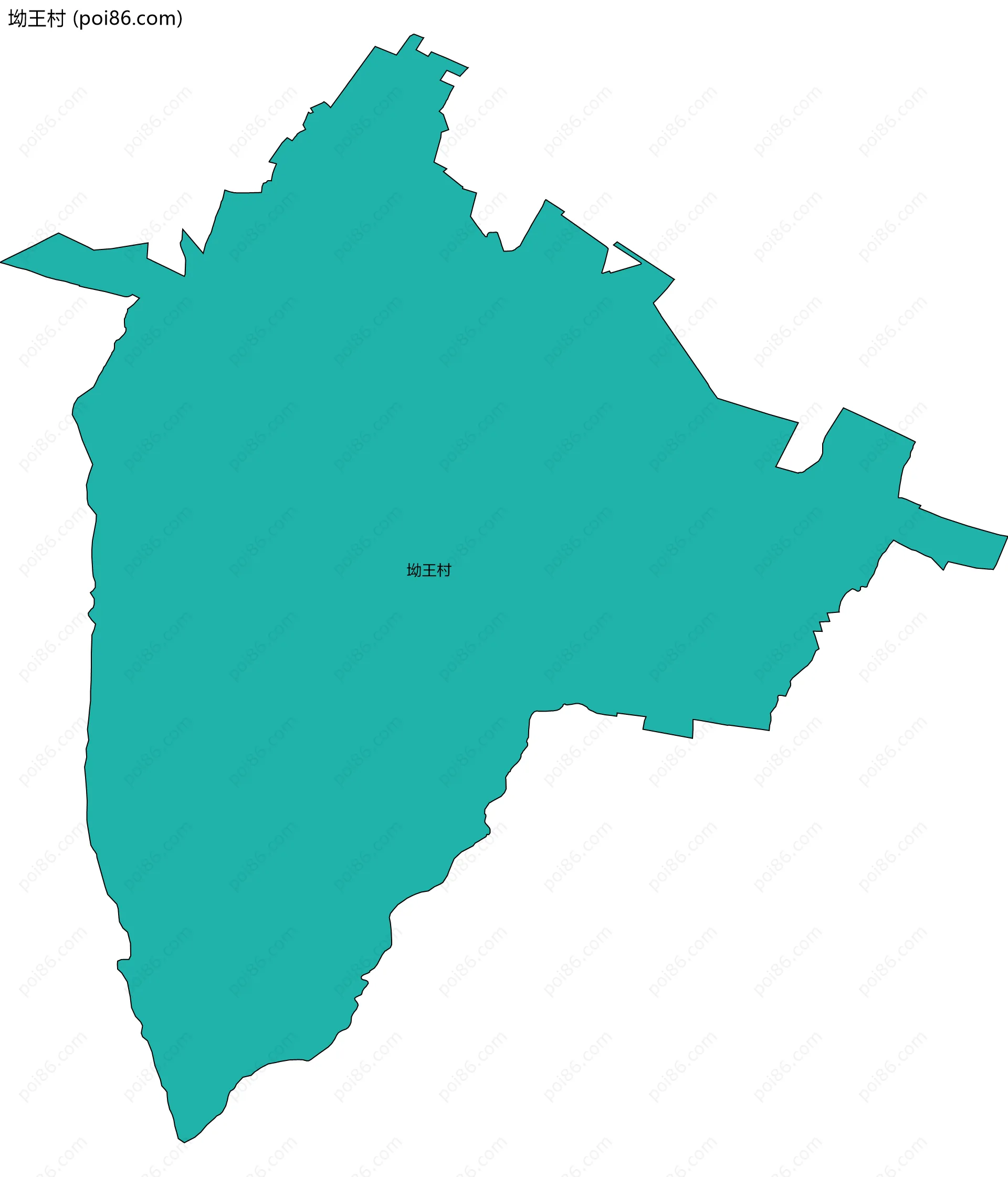 坳王村边界地图