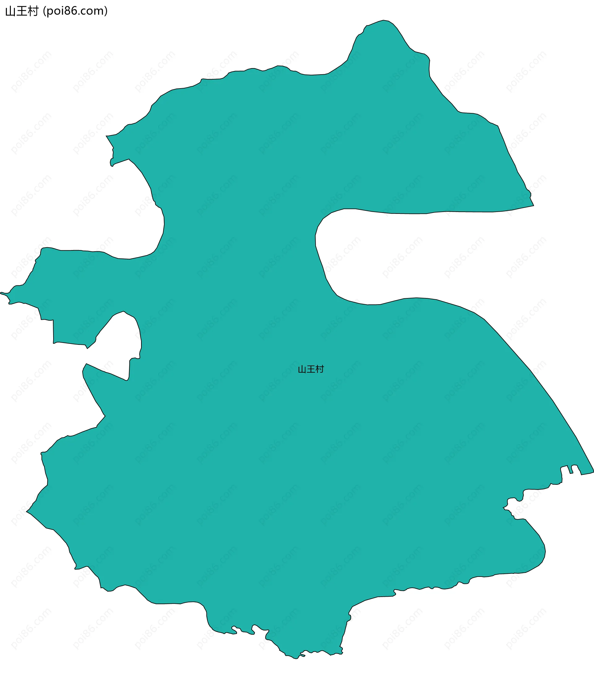 山王村边界地图