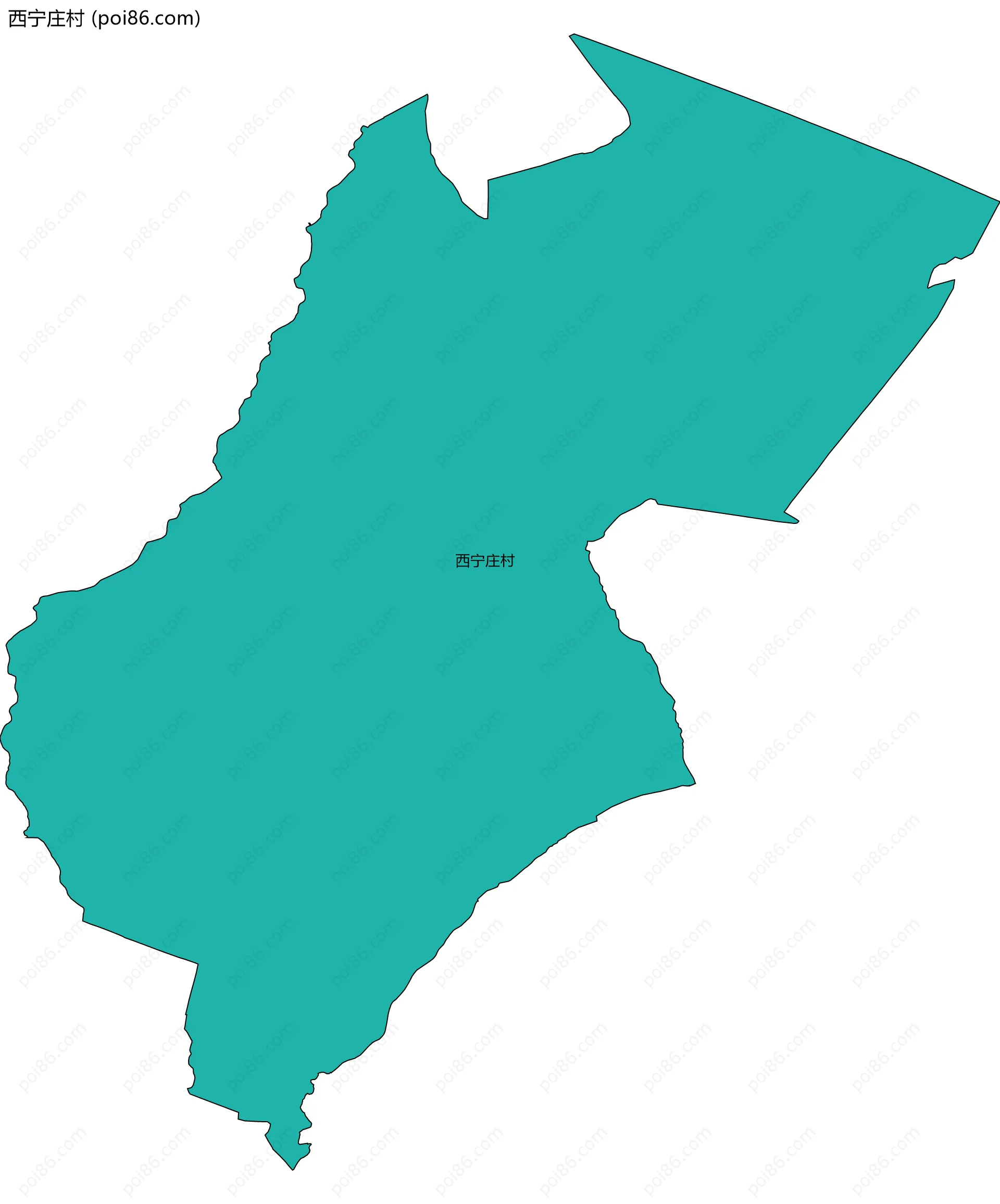 西宁庄村边界地图