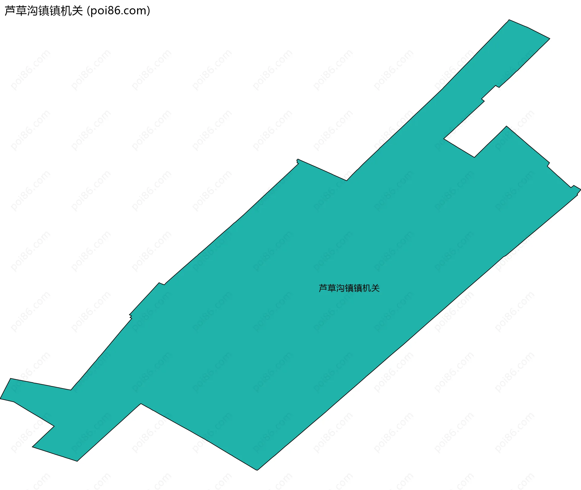 芦草沟镇镇机关边界地图