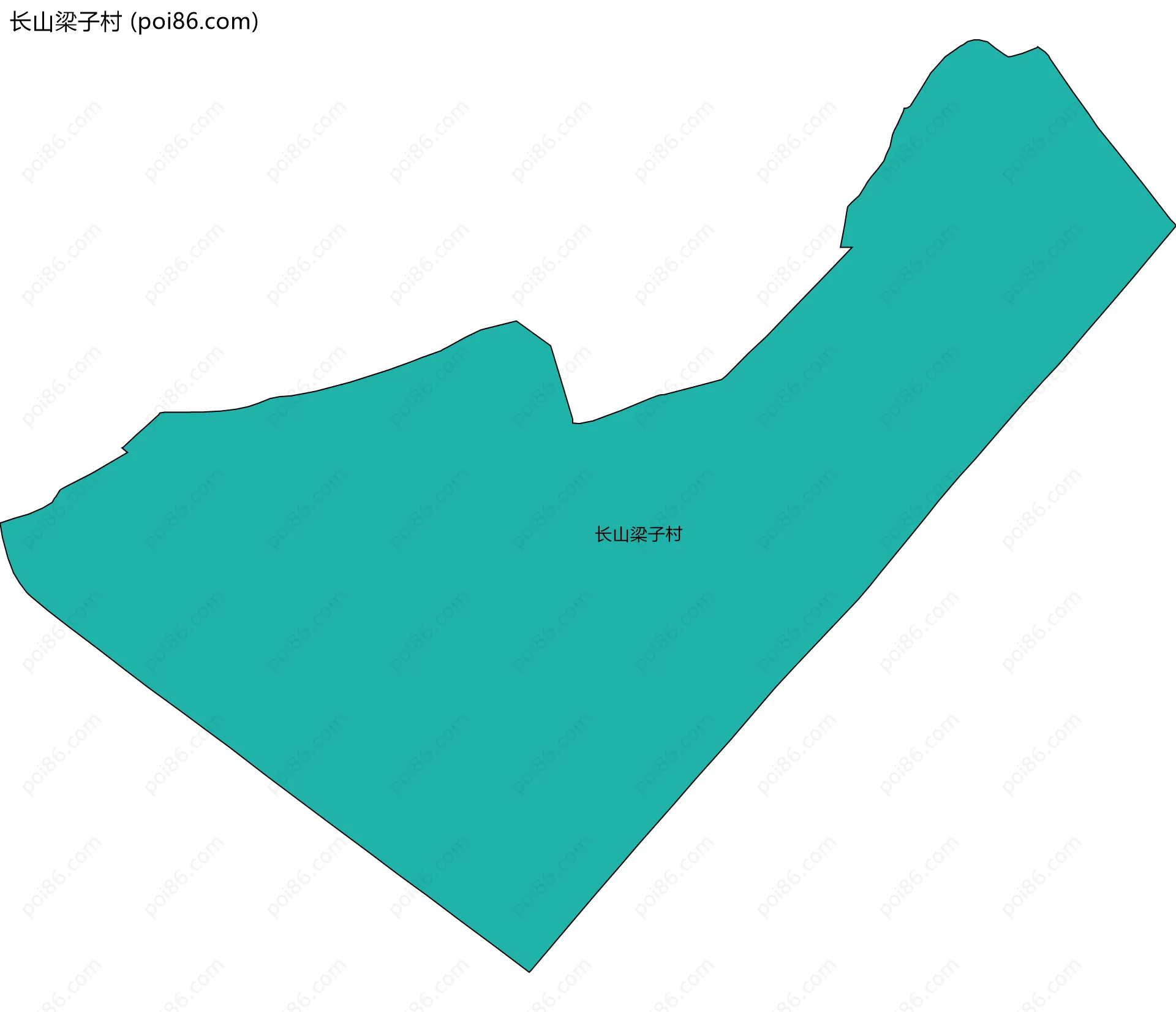 长山梁子村边界地图