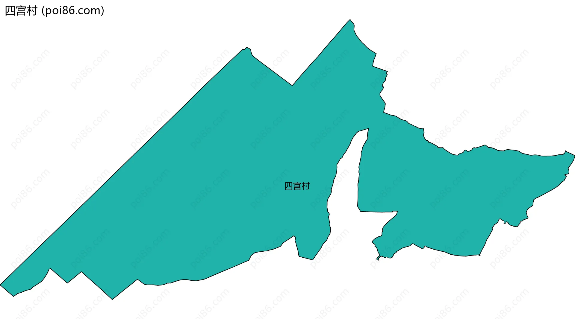 四宫村边界地图