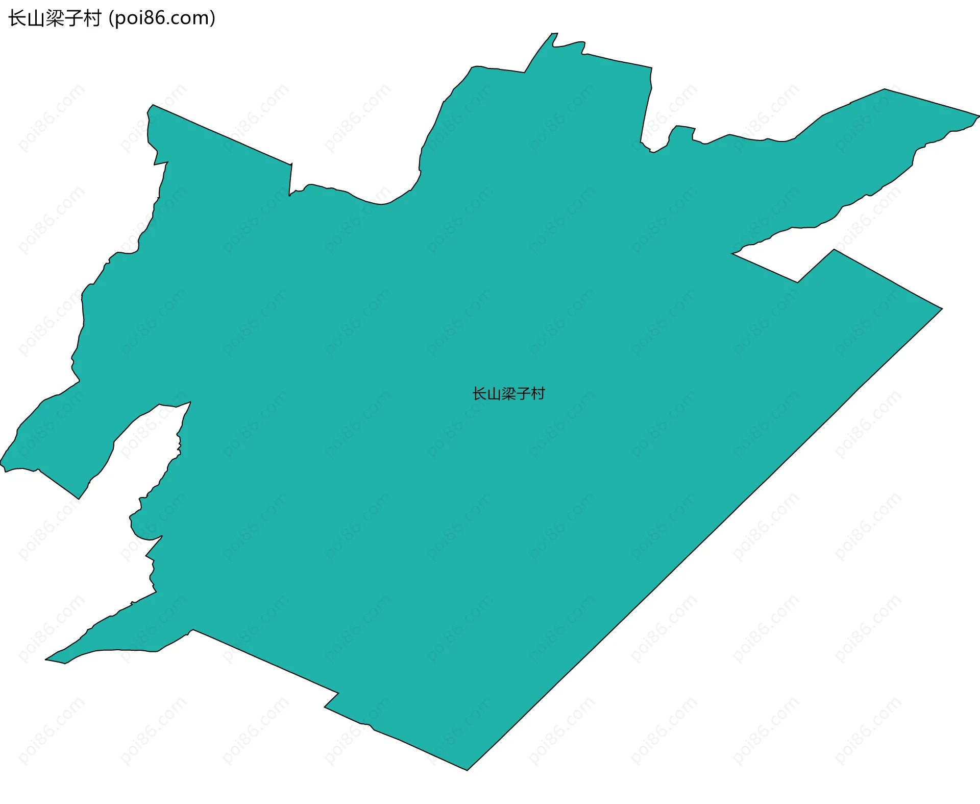 长山梁子村边界地图
