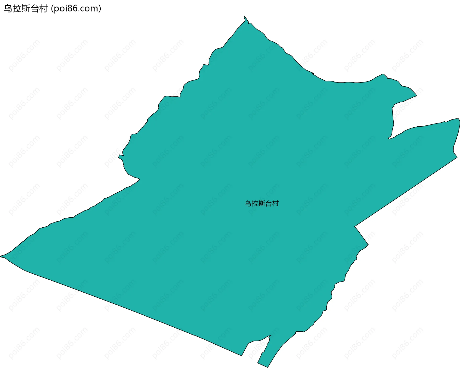乌拉斯台村边界地图