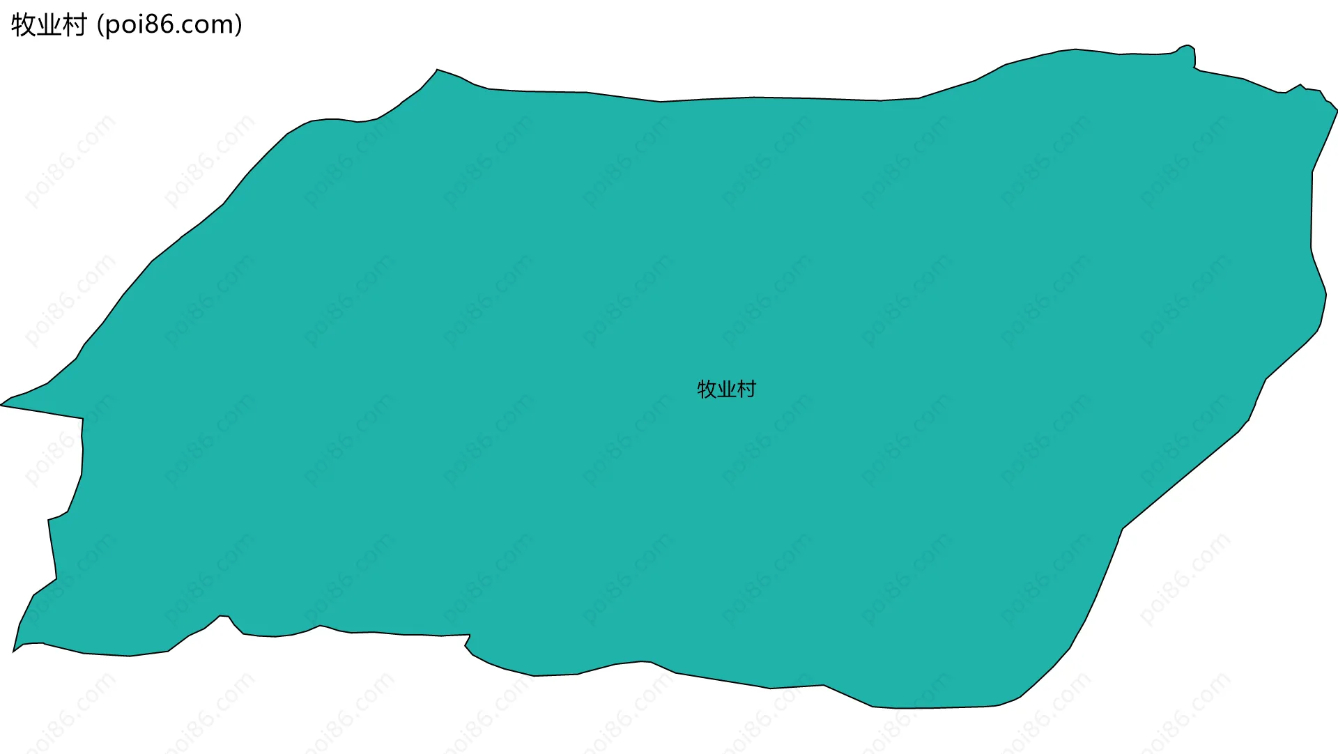 牧业村边界地图