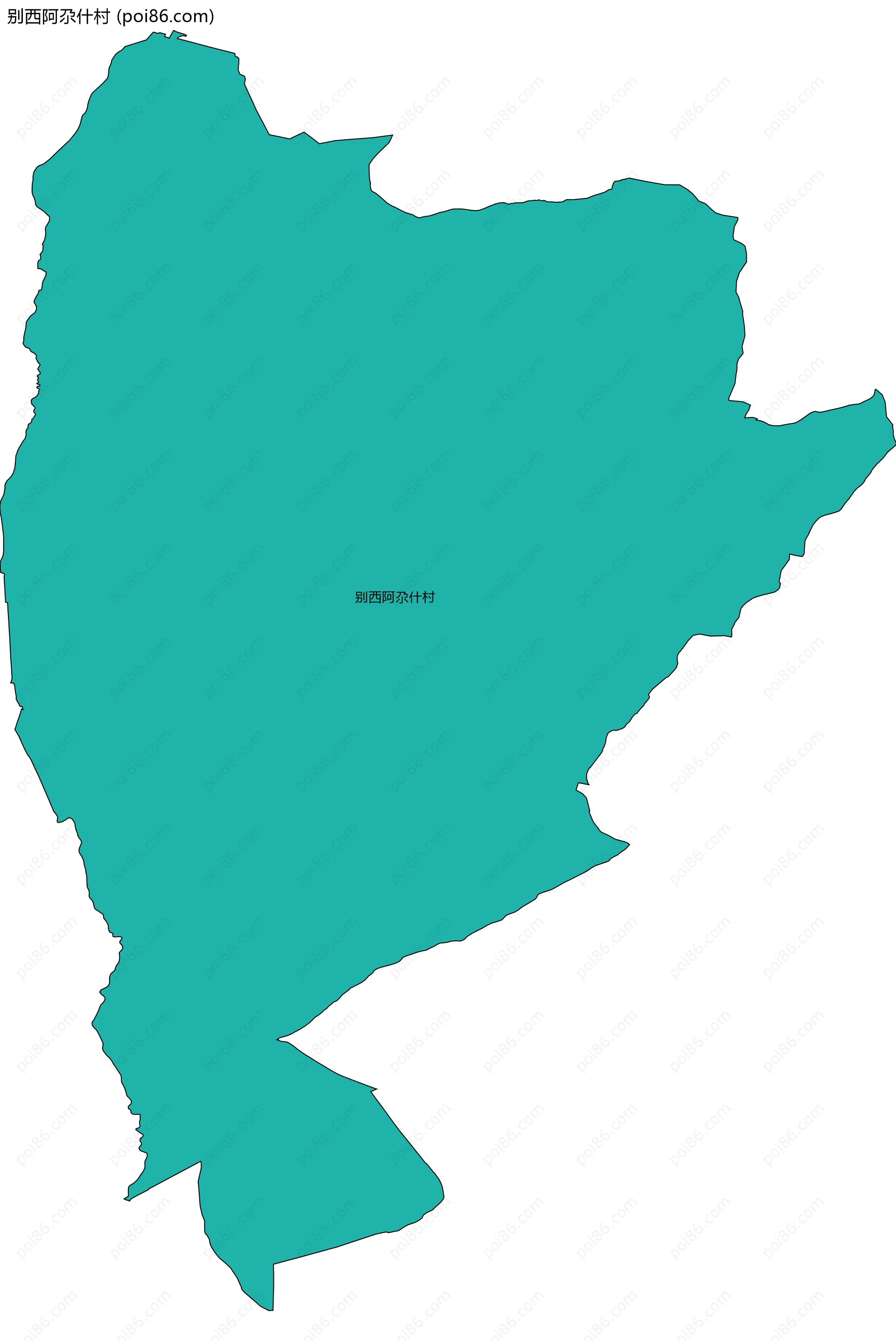 别西阿尕什村边界地图