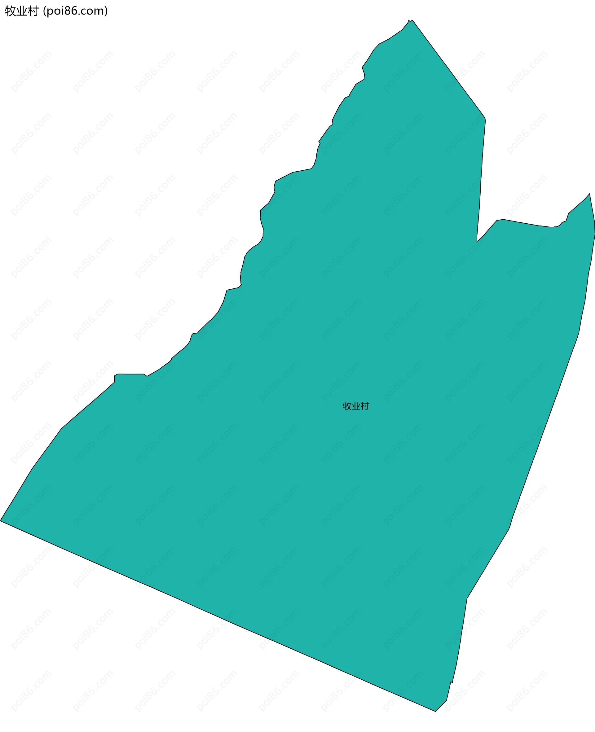 牧业村边界地图