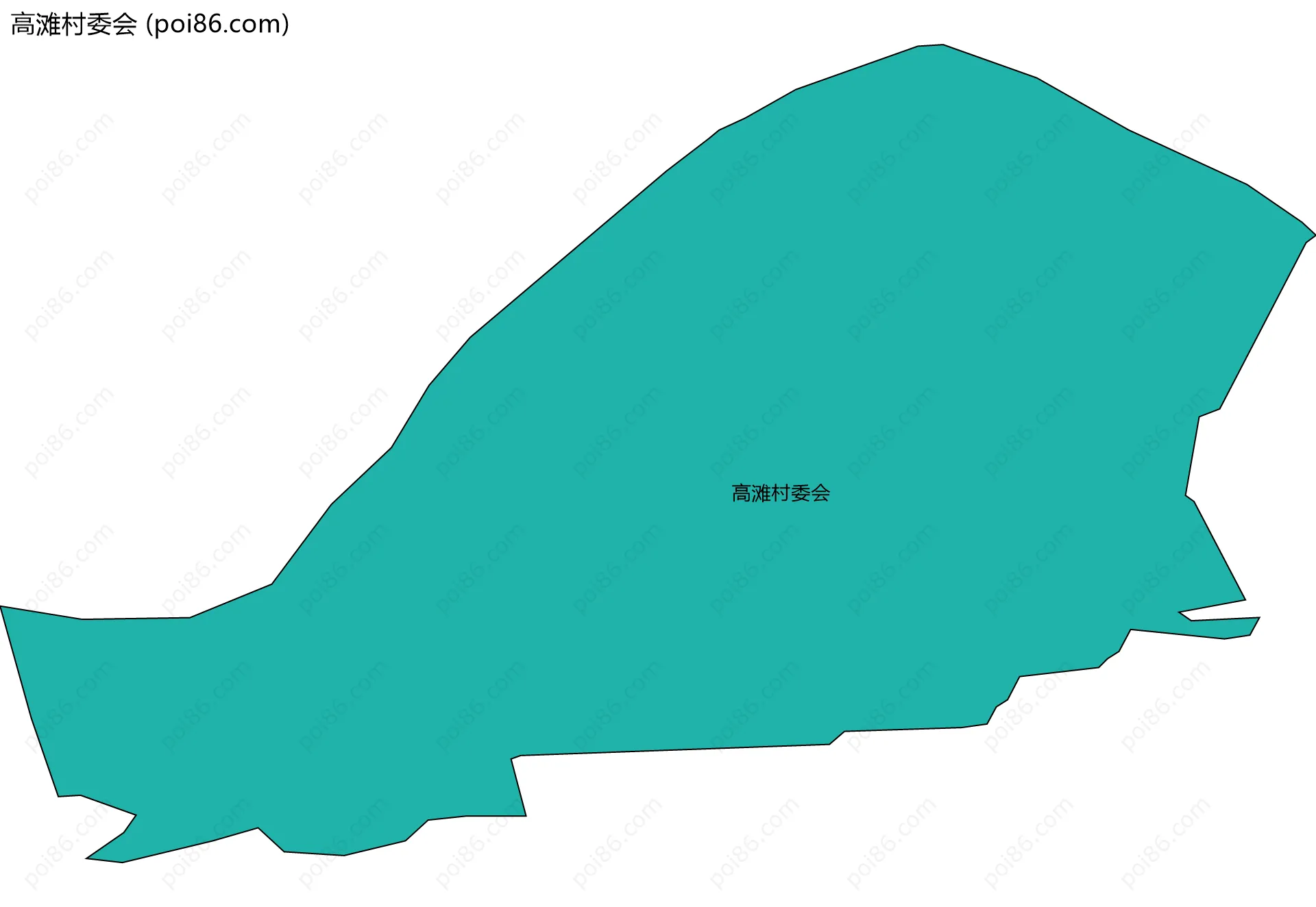 高滩村委会边界地图